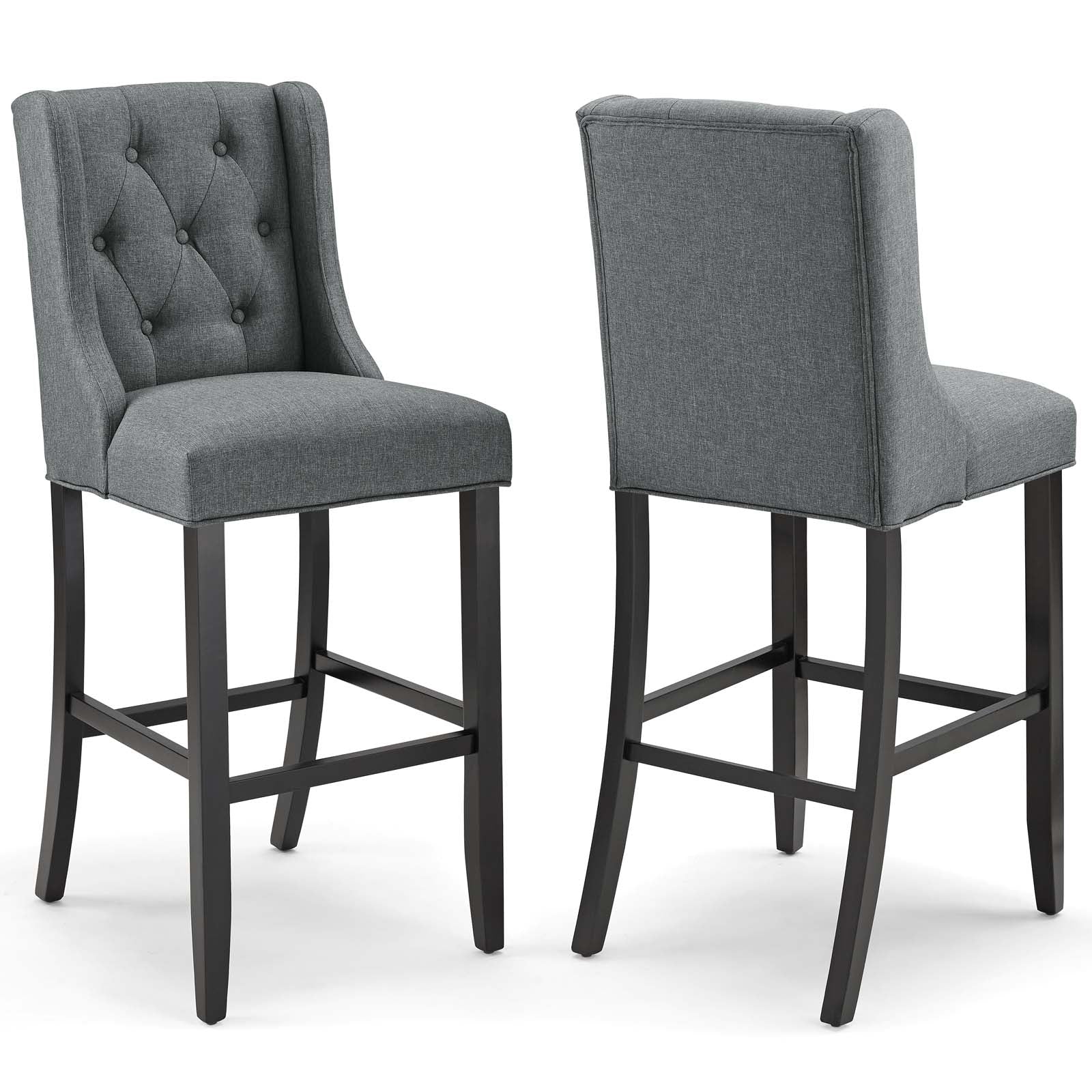 Baronet Bar Stool Upholstered Fabric Set of 2 - East Shore Modern Home Furnishings