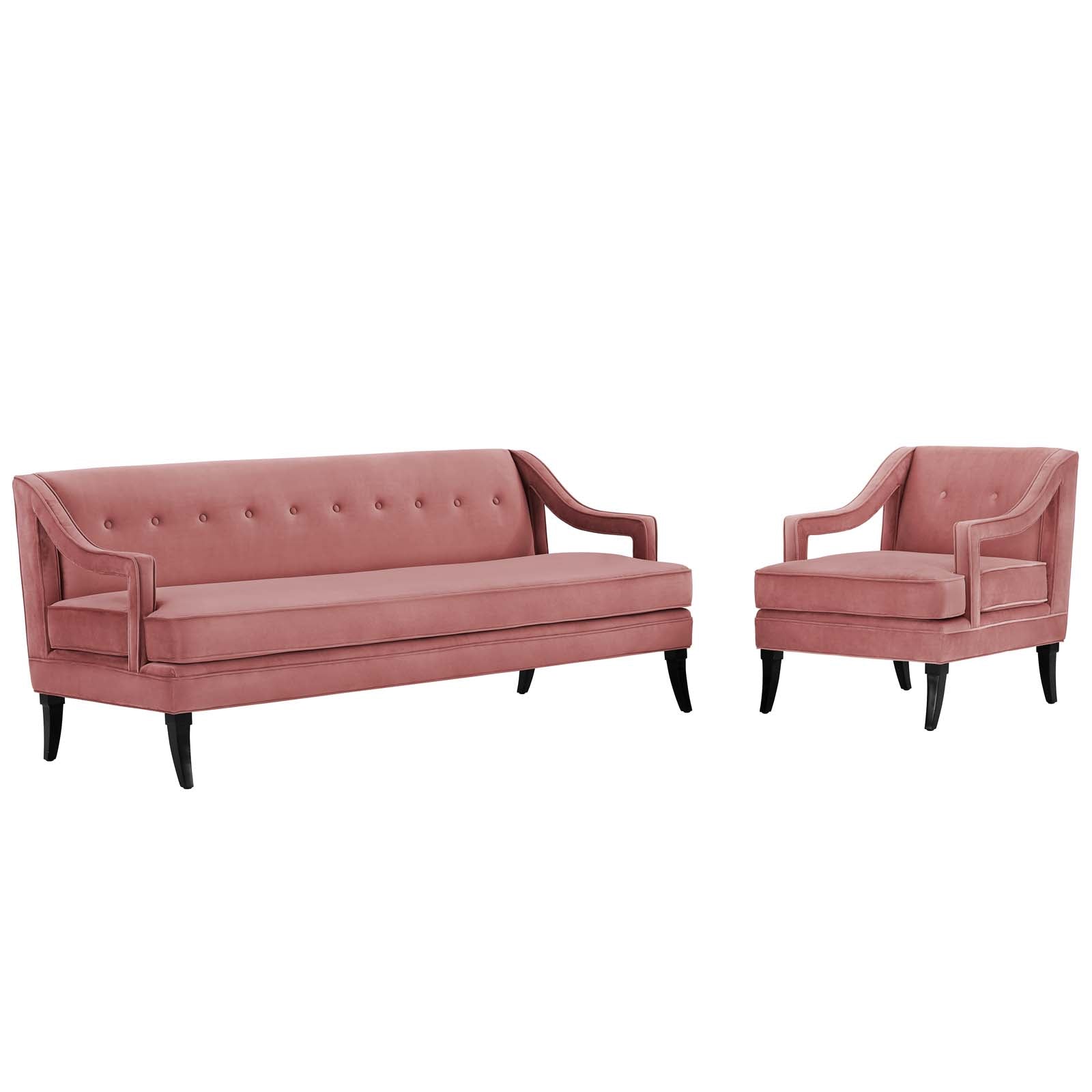 Concur Living Room Set Performance Velvet Set of 2 - East Shore Modern Home Furnishings