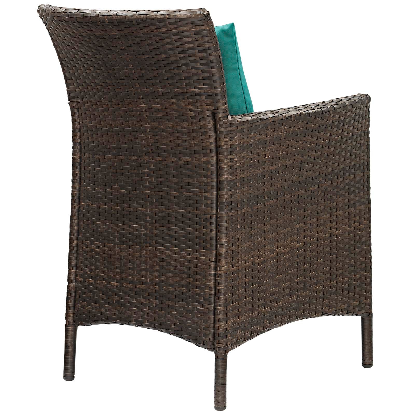 Conduit Outdoor Patio Wicker Rattan Dining Armchair Set of 4 - East Shore Modern Home Furnishings