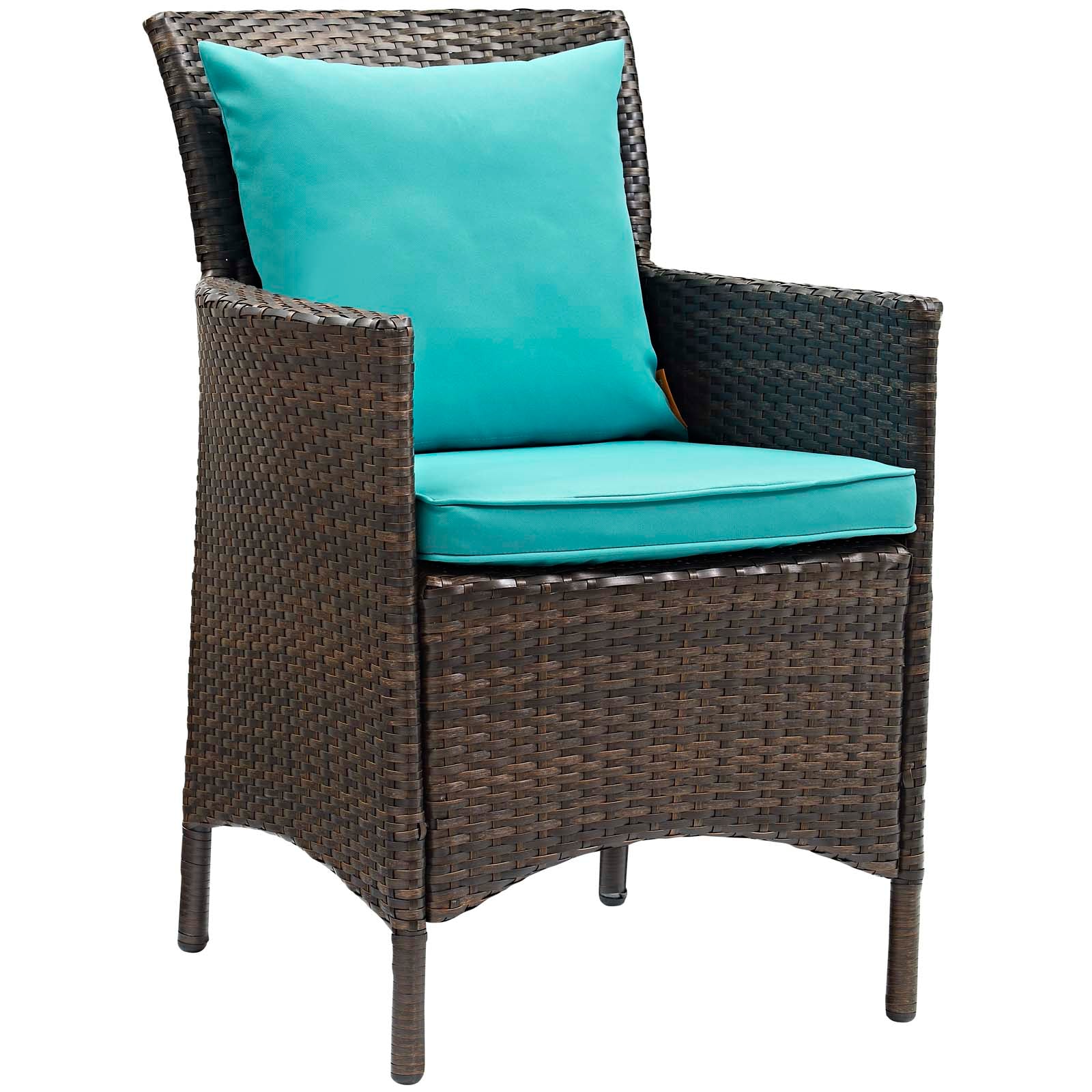 Conduit Outdoor Patio Wicker Rattan Dining Armchair Set of 4 - East Shore Modern Home Furnishings