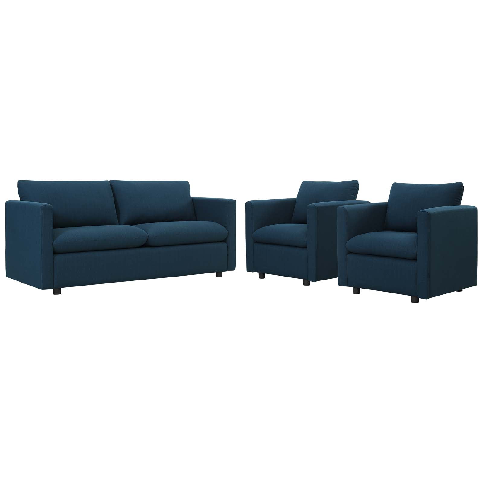 Activate 3 Piece Upholstered Fabric Set - East Shore Modern Home Furnishings