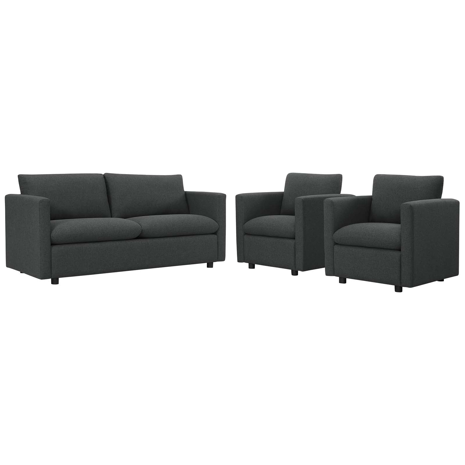 Activate 3 Piece Upholstered Fabric Set - East Shore Modern Home Furnishings