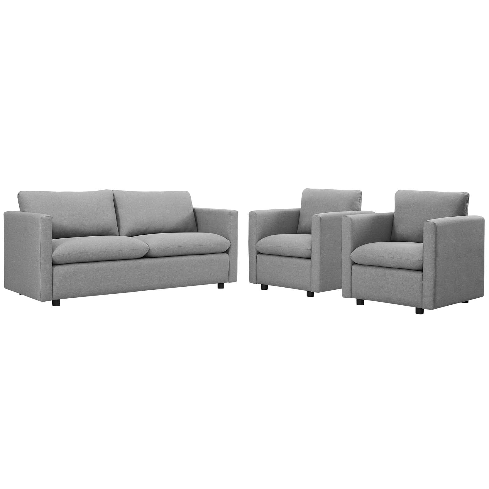 Activate 3 Piece Upholstered Fabric Set - East Shore Modern Home Furnishings