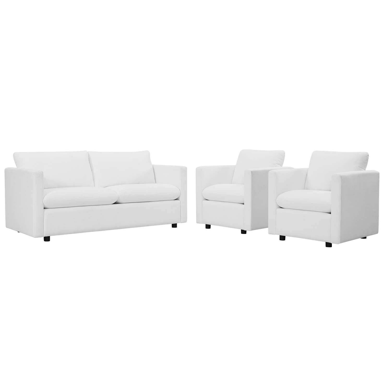 Activate 3 Piece Upholstered Fabric Set - East Shore Modern Home Furnishings