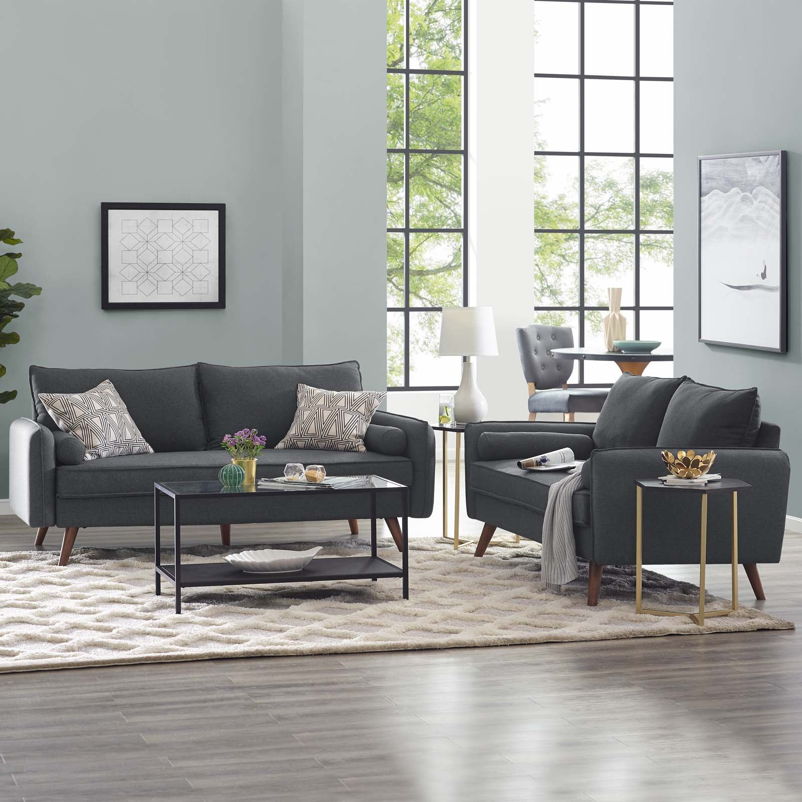 Revive Upholstered Fabric Sofa and Loveseat Set - East Shore Modern Home Furnishings