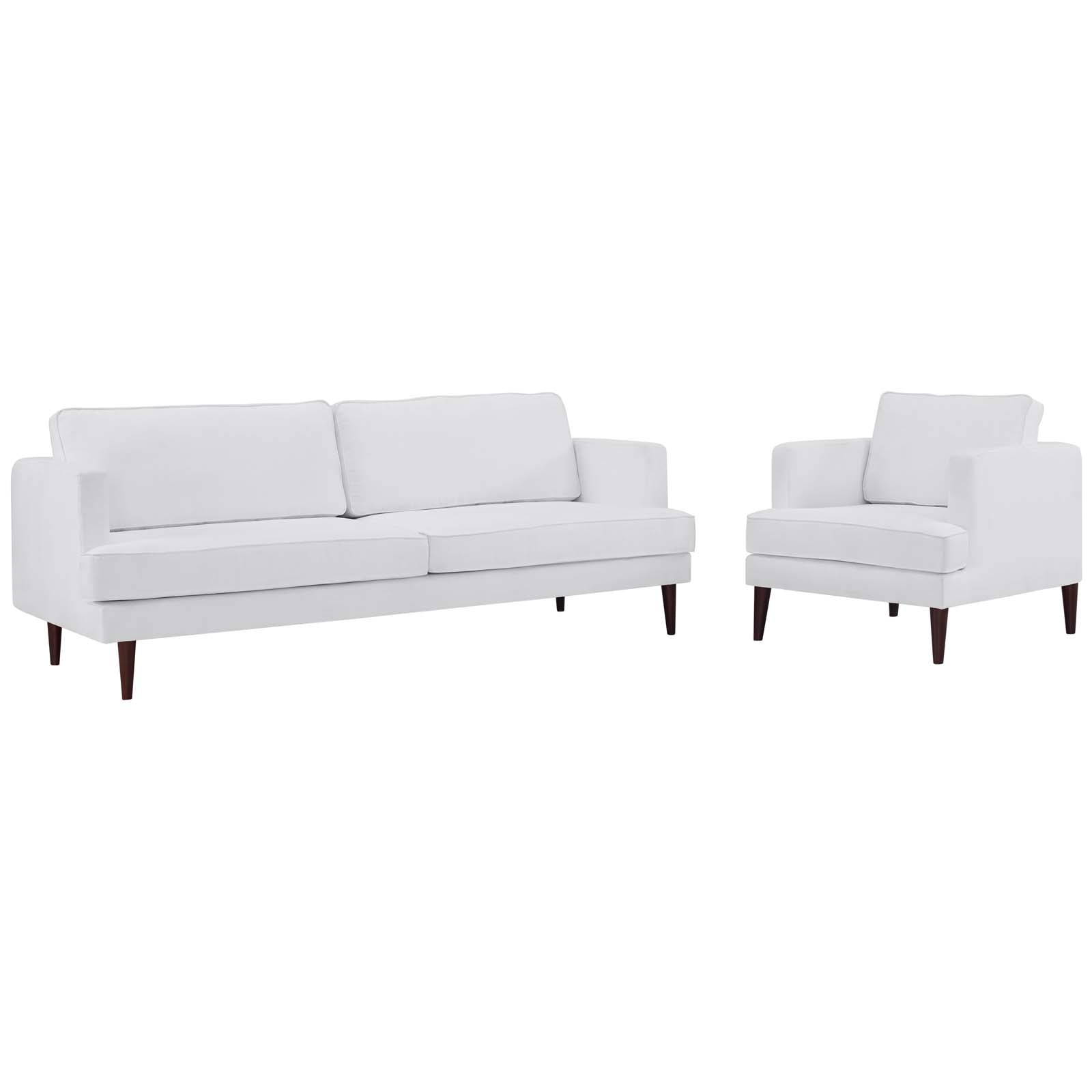 Agile Upholstered Fabric Sofa and Armchair Set - East Shore Modern Home Furnishings