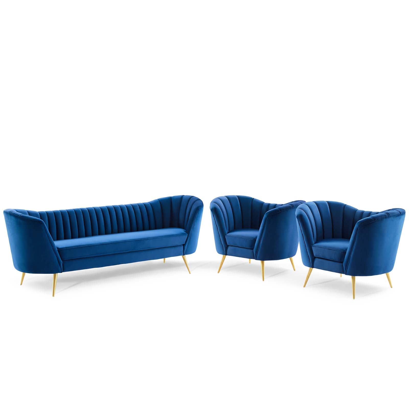 Opportunity 3 Piece Performance Velvet Set - East Shore Modern Home Furnishings