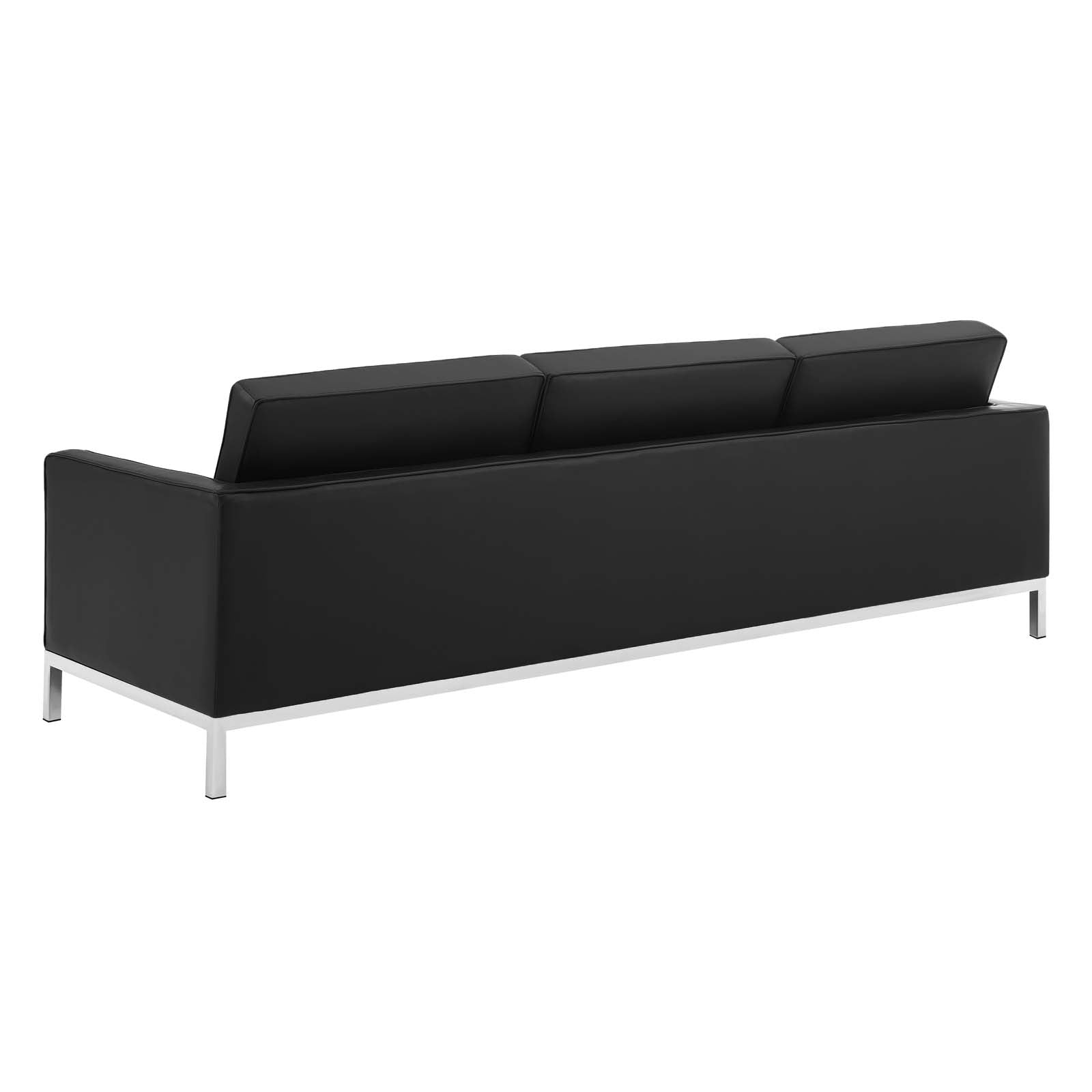 Loft 3 Piece Tufted Upholstered Faux Leather Set - East Shore Modern Home Furnishings