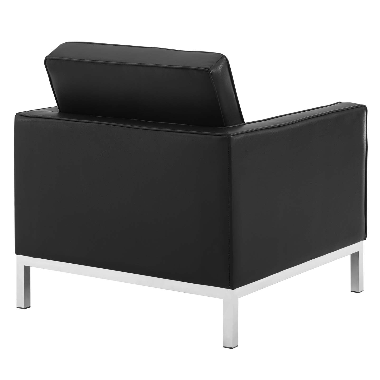 Loft 3 Piece Tufted Upholstered Faux Leather Set - East Shore Modern Home Furnishings