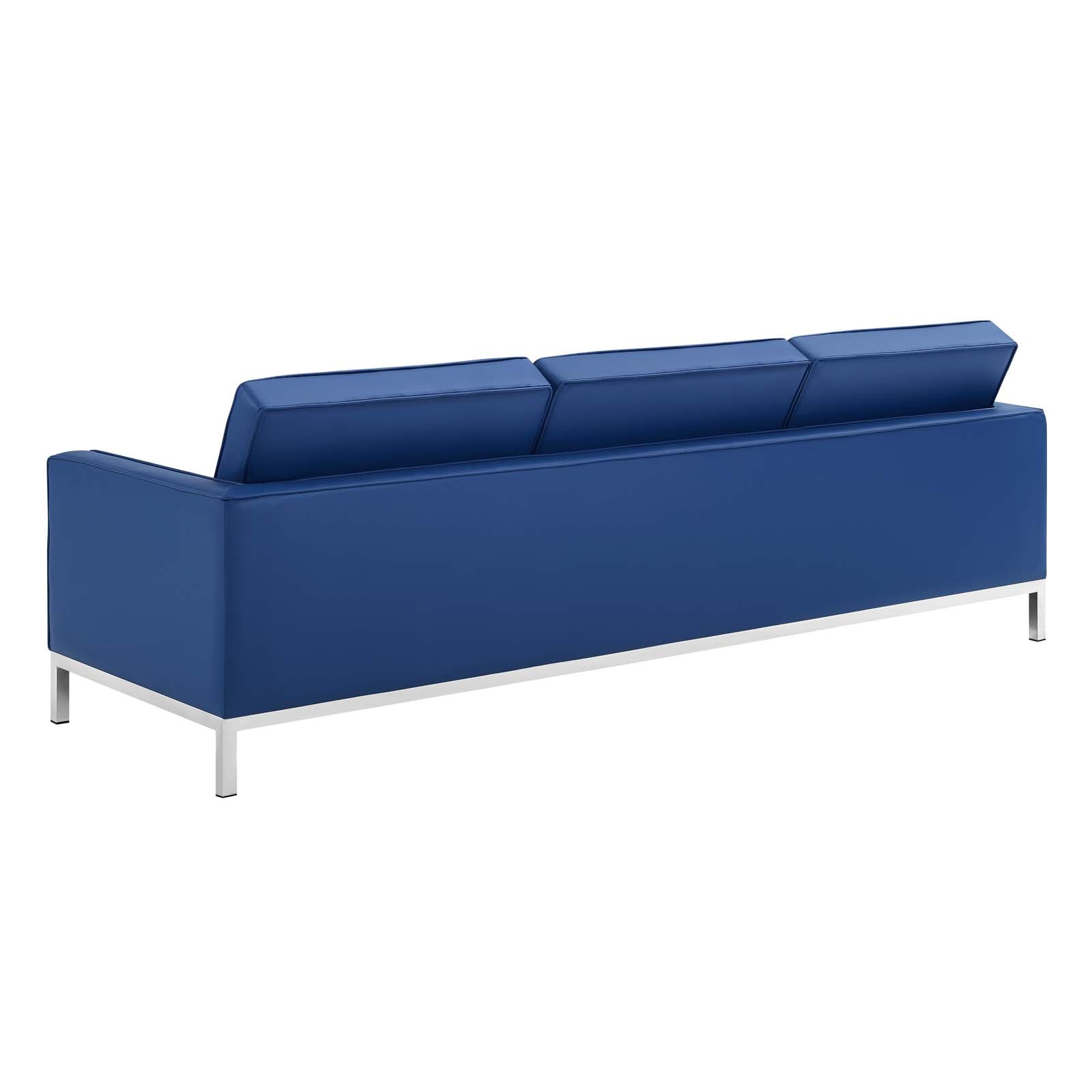 Loft 3 Piece Tufted Upholstered Faux Leather Set - East Shore Modern Home Furnishings
