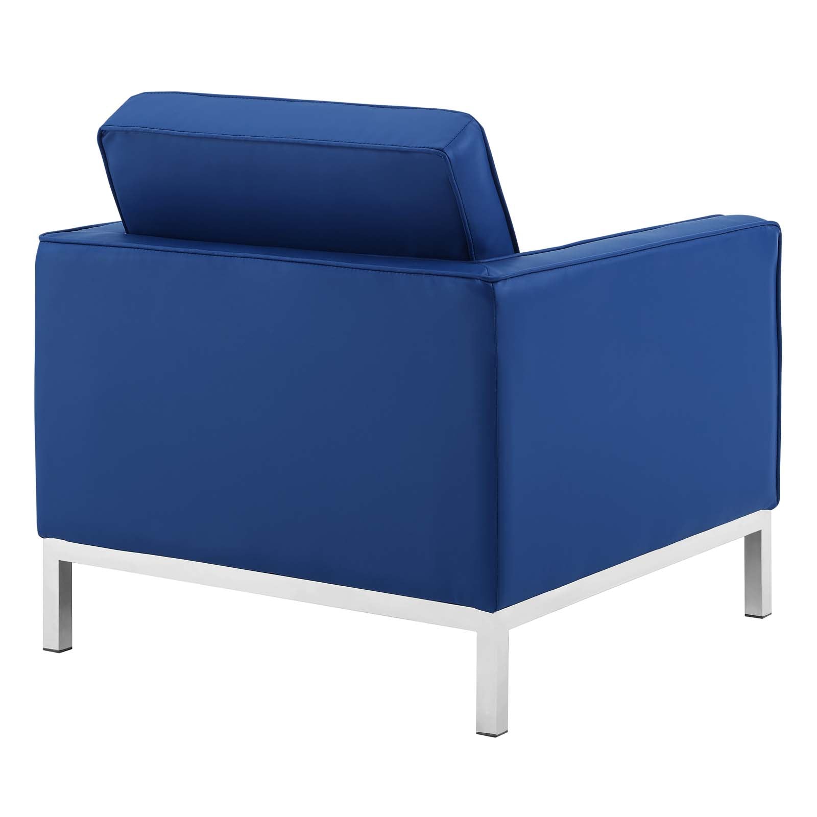 Loft 3 Piece Tufted Upholstered Faux Leather Set - East Shore Modern Home Furnishings
