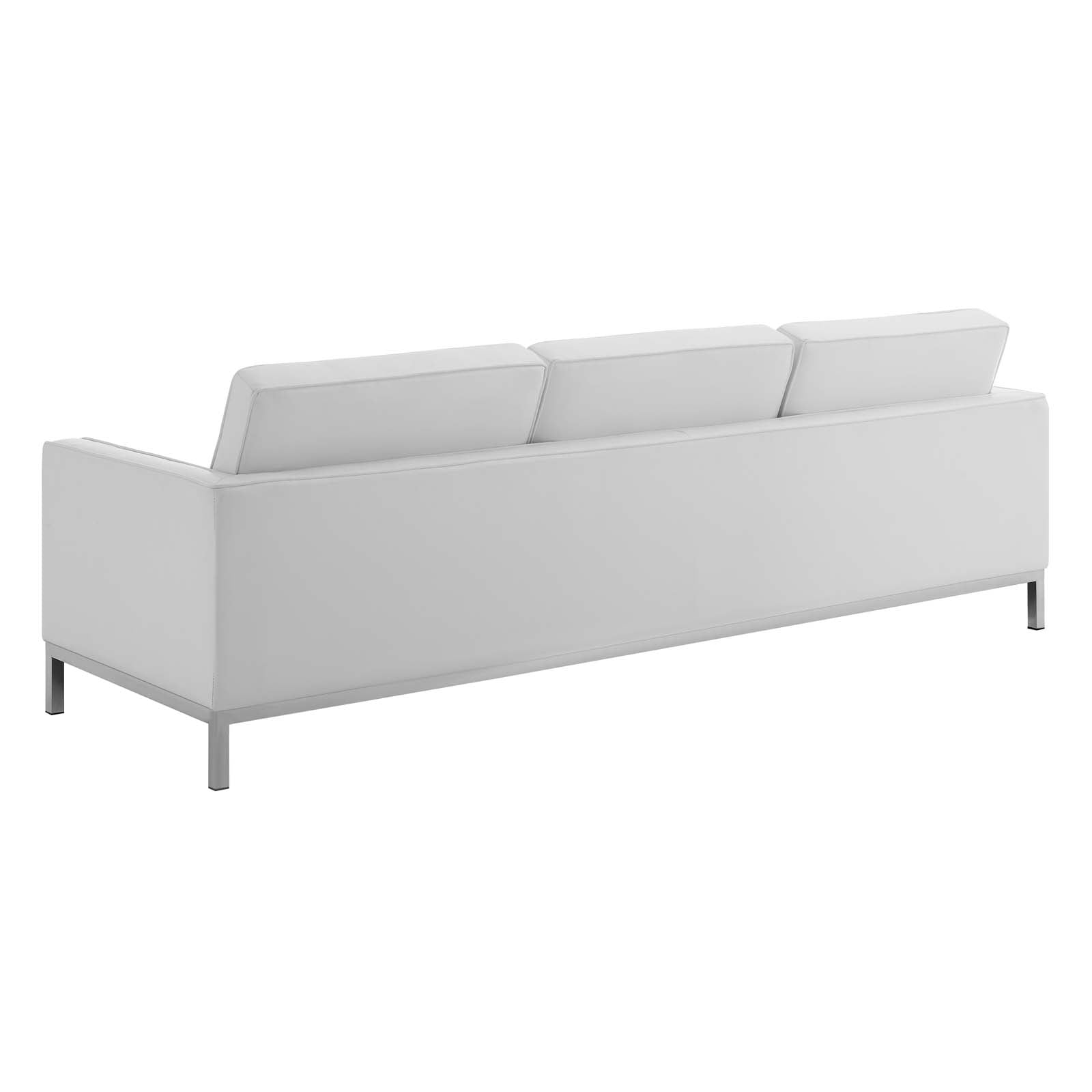 Loft 3 Piece Tufted Upholstered Faux Leather Set - East Shore Modern Home Furnishings