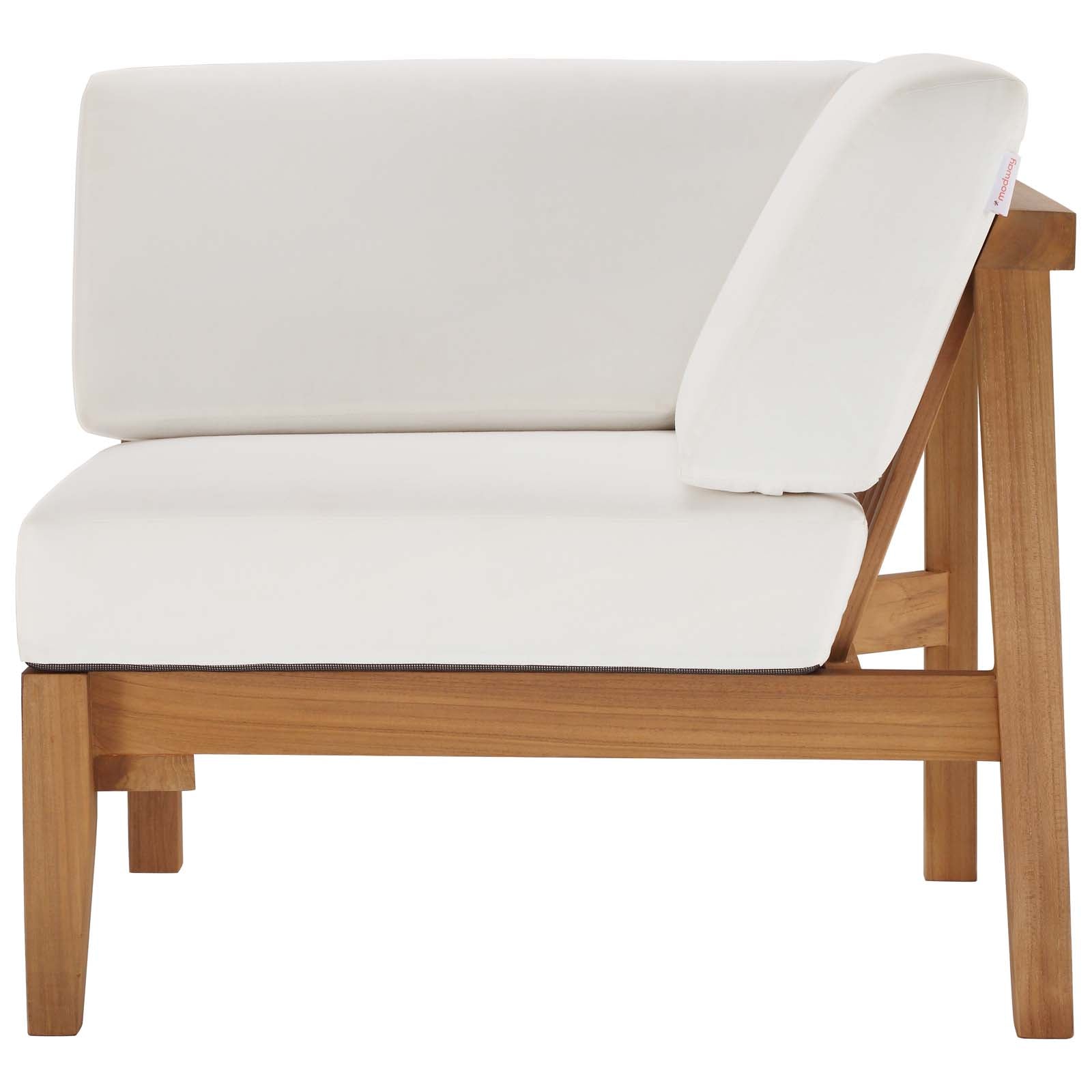Bayport Outdoor Patio Teak Wood Corner Chair - East Shore Modern Home Furnishings