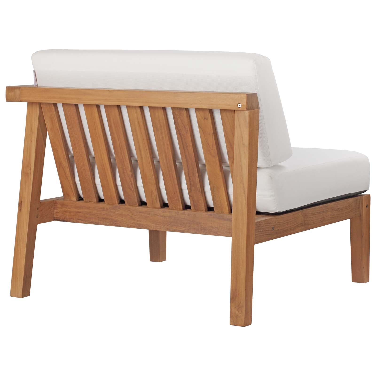 Bayport Outdoor Patio Teak Wood Right-Arm Chair