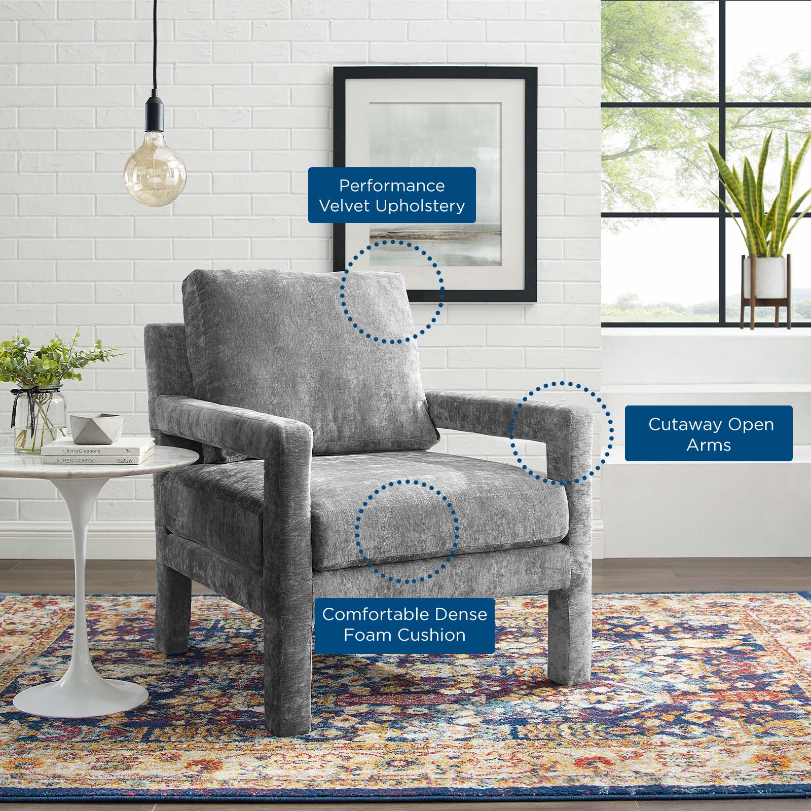 Rehearse Performance Velvet Armchair