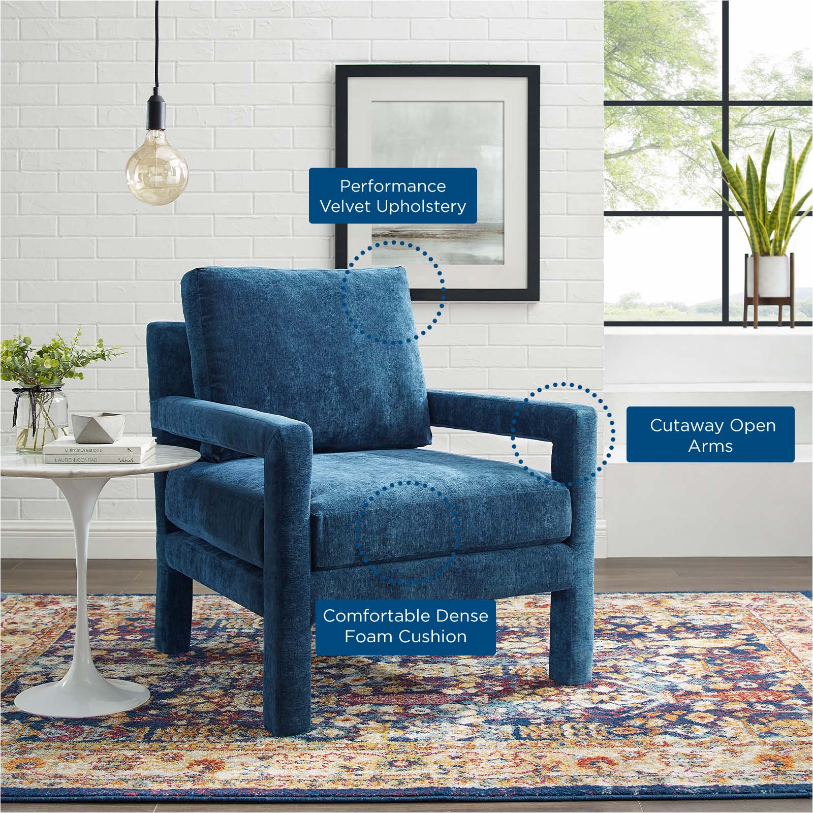 Rehearse Performance Velvet Armchair