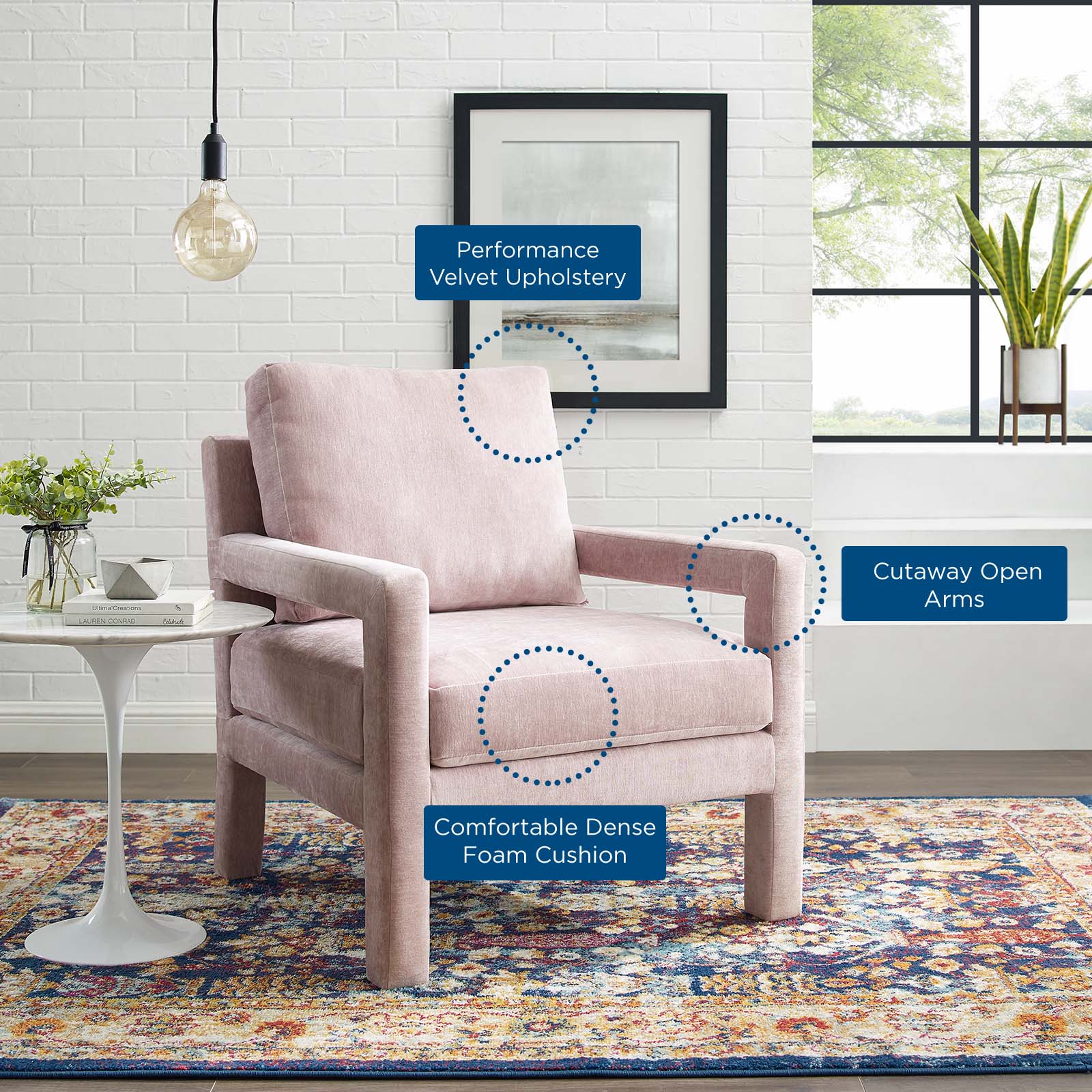 Rehearse Performance Velvet Armchair