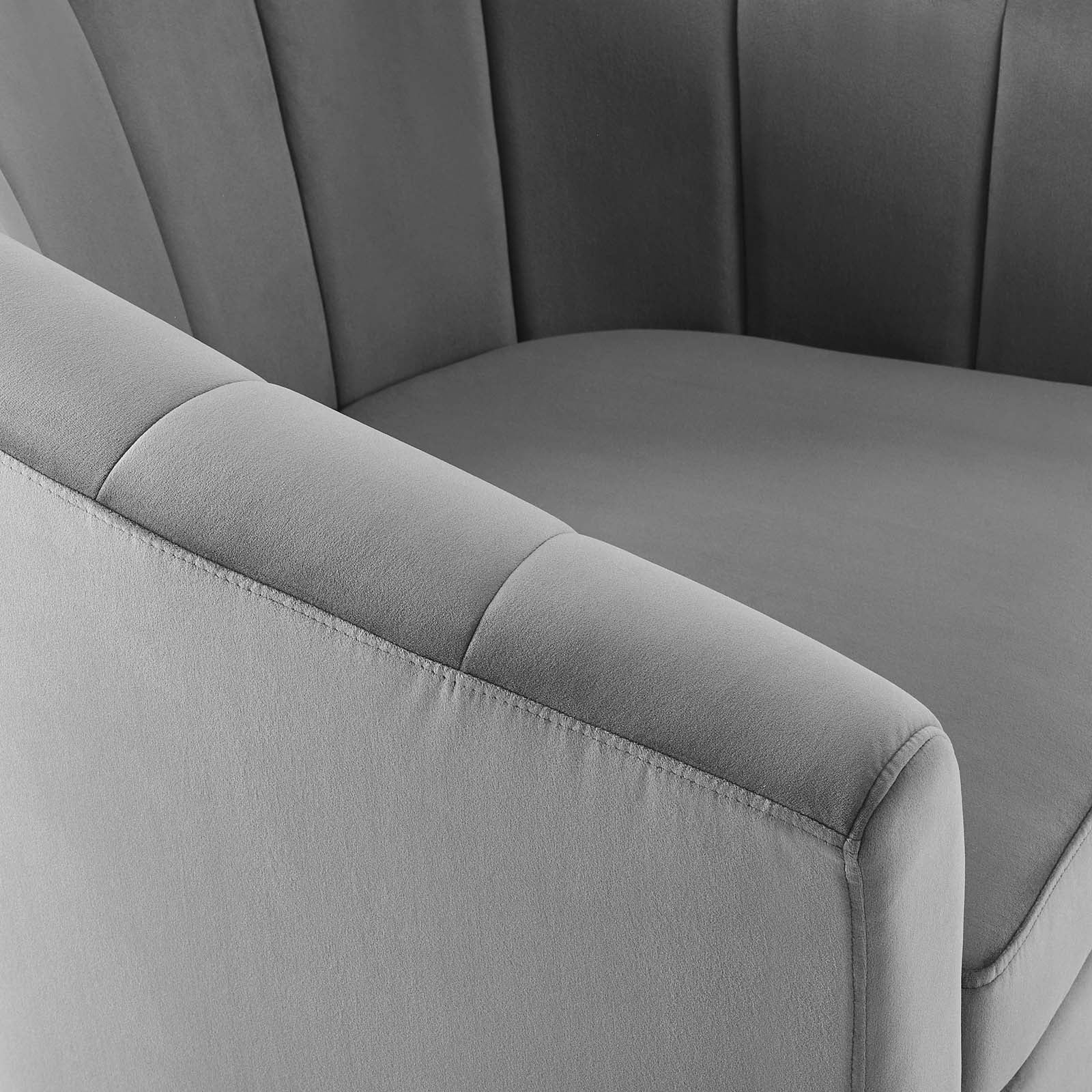 Prospect Performance Velvet Swivel Armchair