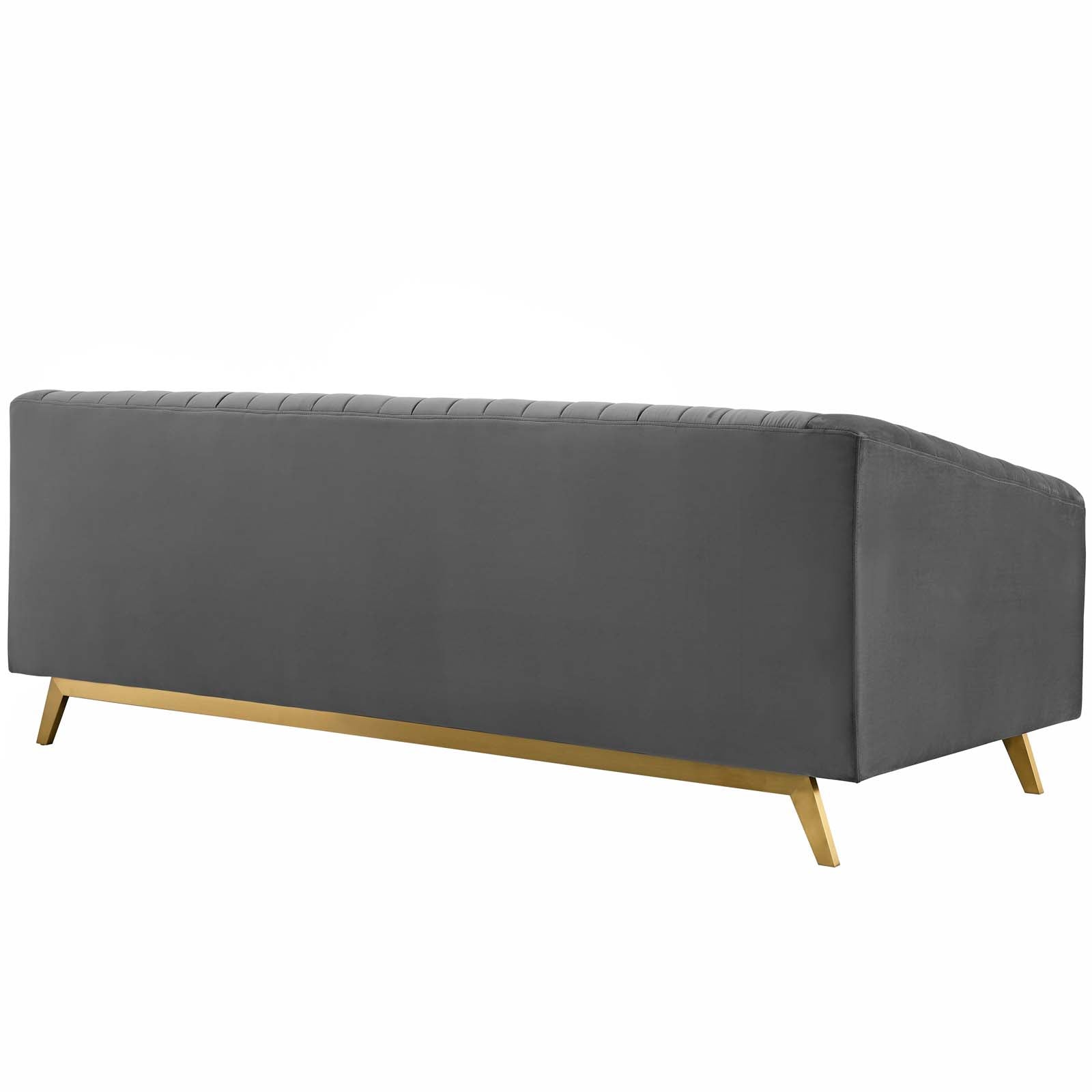 Valiant Vertical Channel Tufted Performance Velvet Sofa and Armchair Set - East Shore Modern Home Furnishings