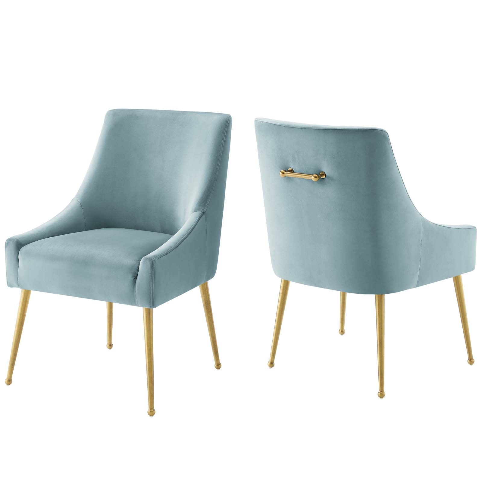 Discern Upholstered Performance Velvet Dining Chair Set of 2 - East Shore Modern Home Furnishings
