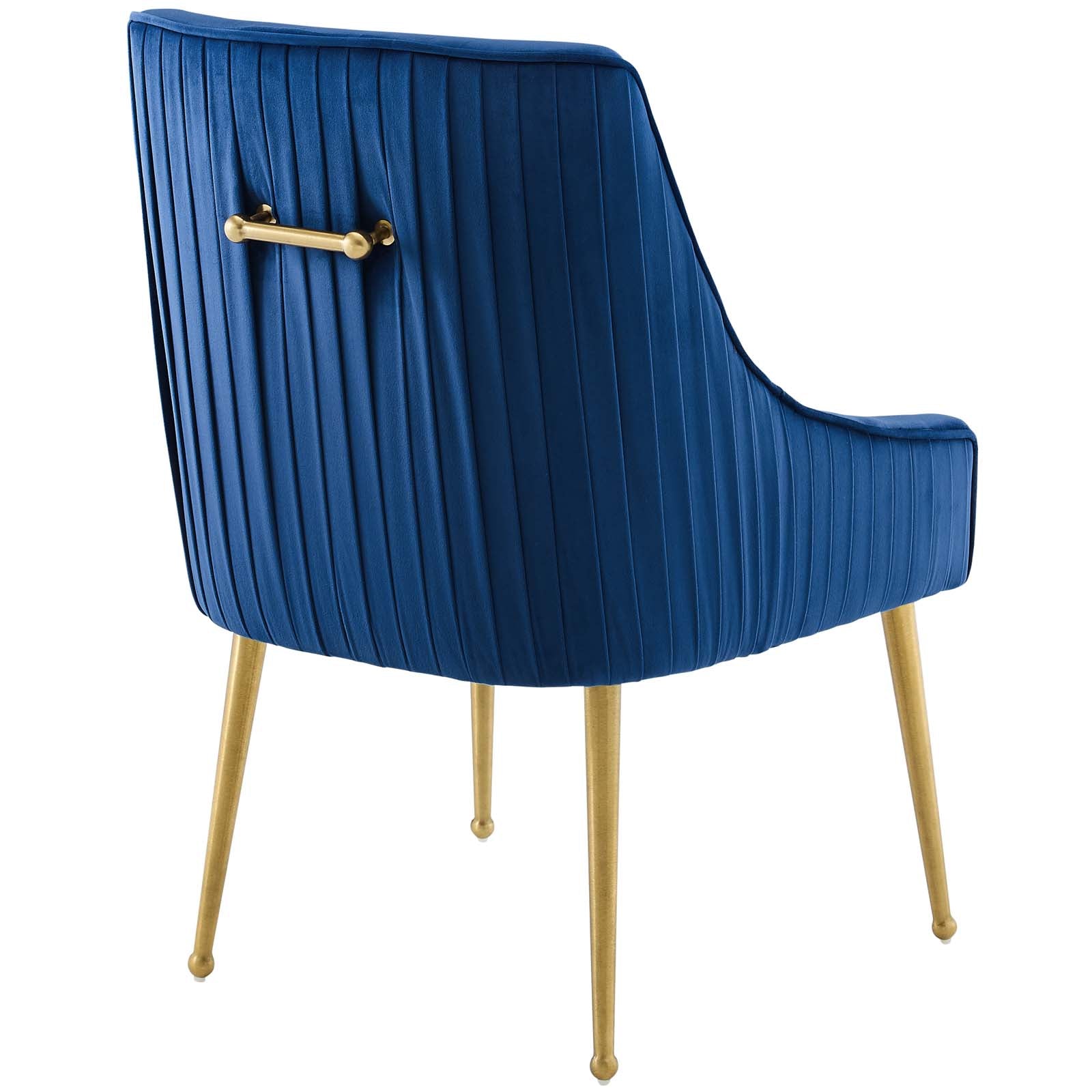 Discern Pleated Back Upholstered Performance Velvet Dining Chair Set of 2 - East Shore Modern Home Furnishings