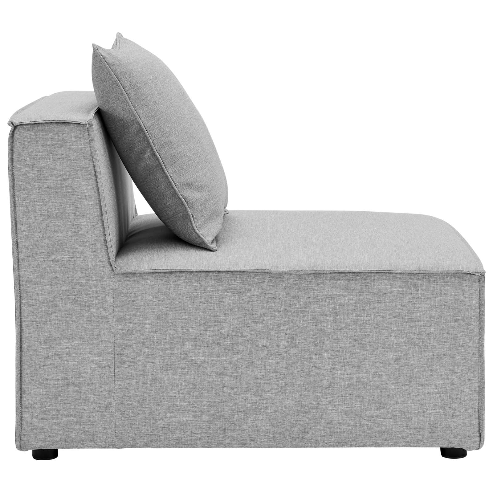 Saybrook Outdoor Patio Upholstered Sectional Sofa Armless Chair