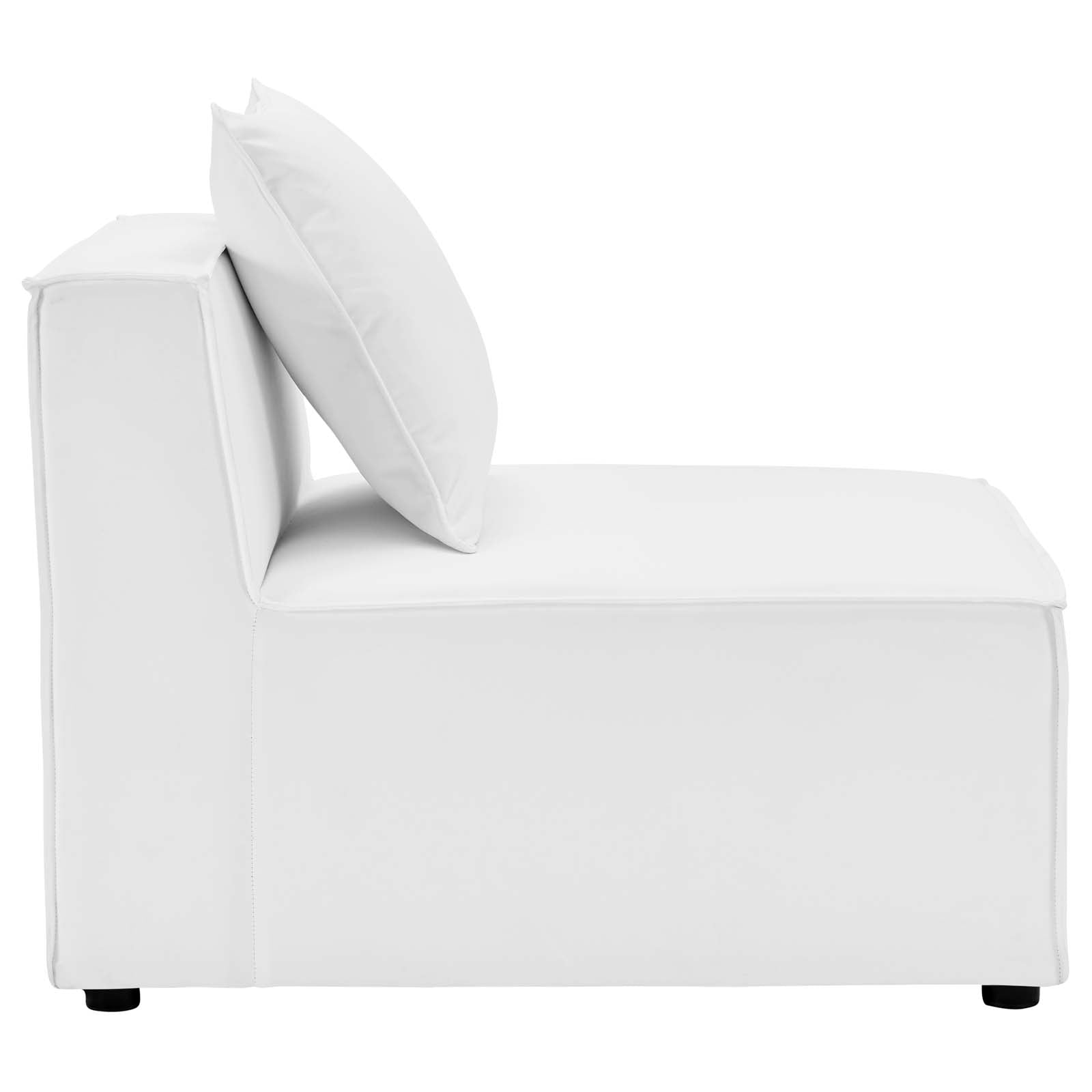 Saybrook Outdoor Patio Upholstered Sectional Sofa Armless Chair - East Shore Modern Home Furnishings