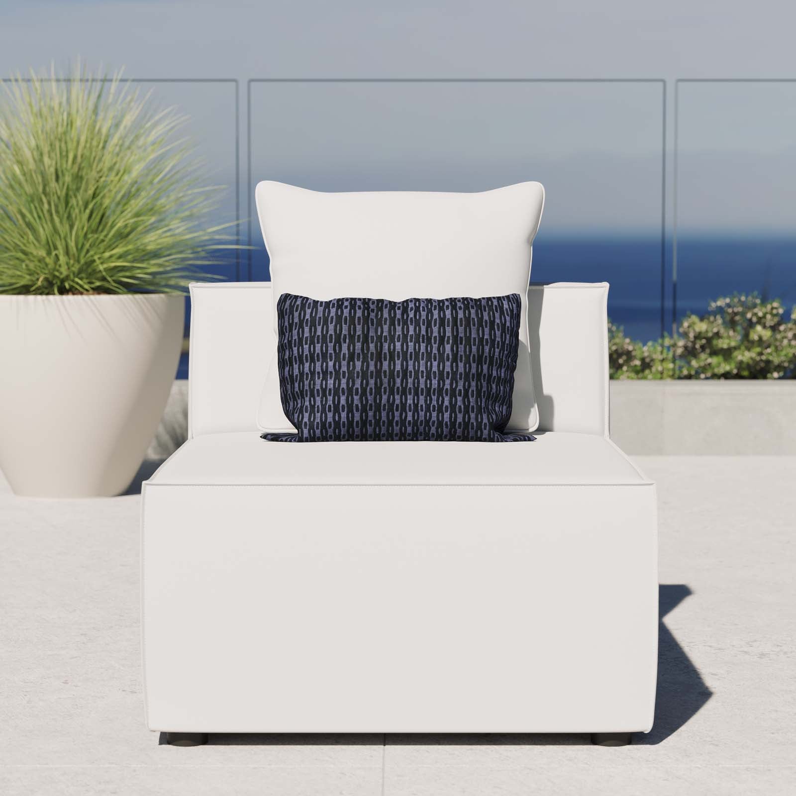 Saybrook Outdoor Patio Upholstered Sectional Sofa Armless Chair - East Shore Modern Home Furnishings