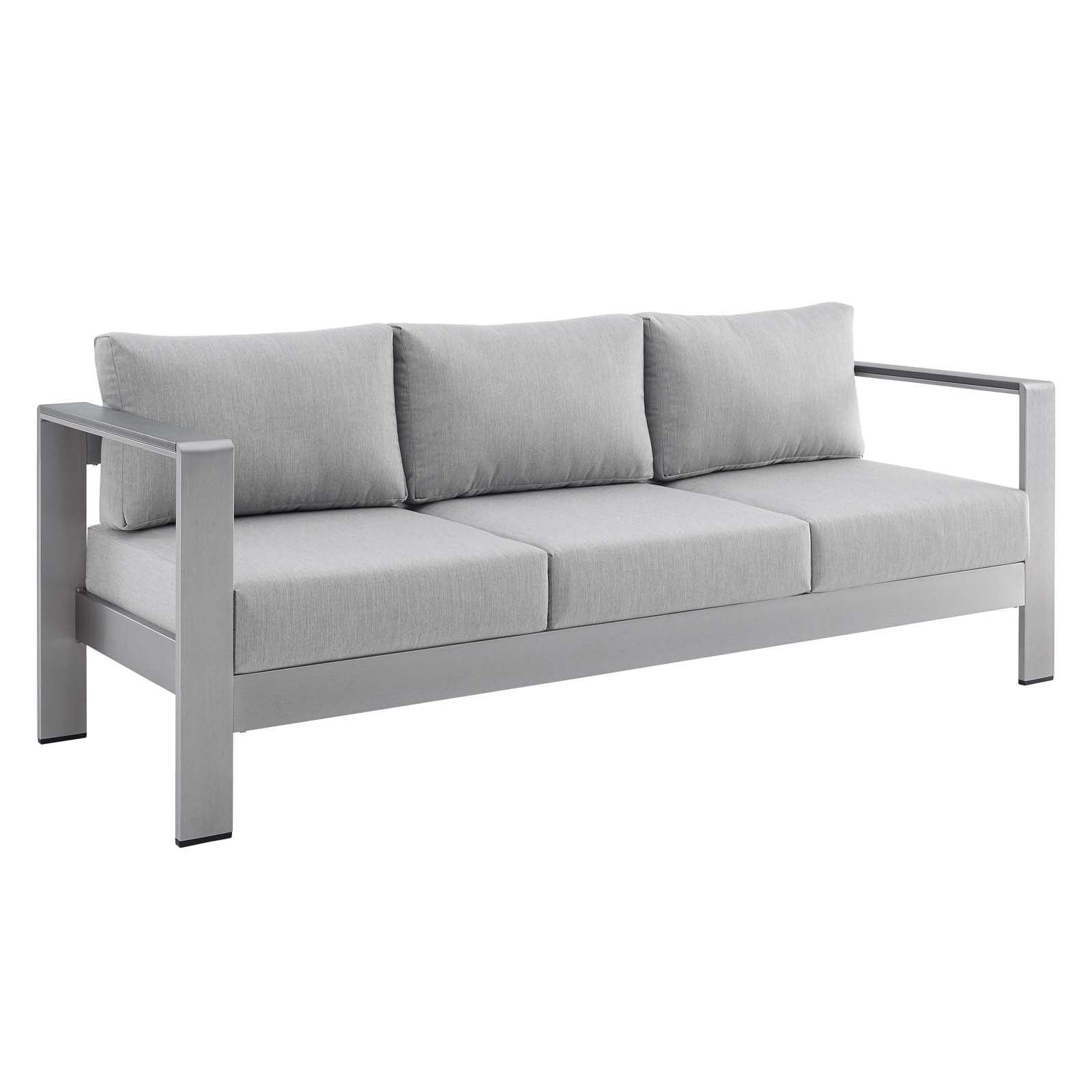 Shore Sunbrella® Fabric Aluminum Outdoor Patio Sofa - East Shore Modern Home Furnishings