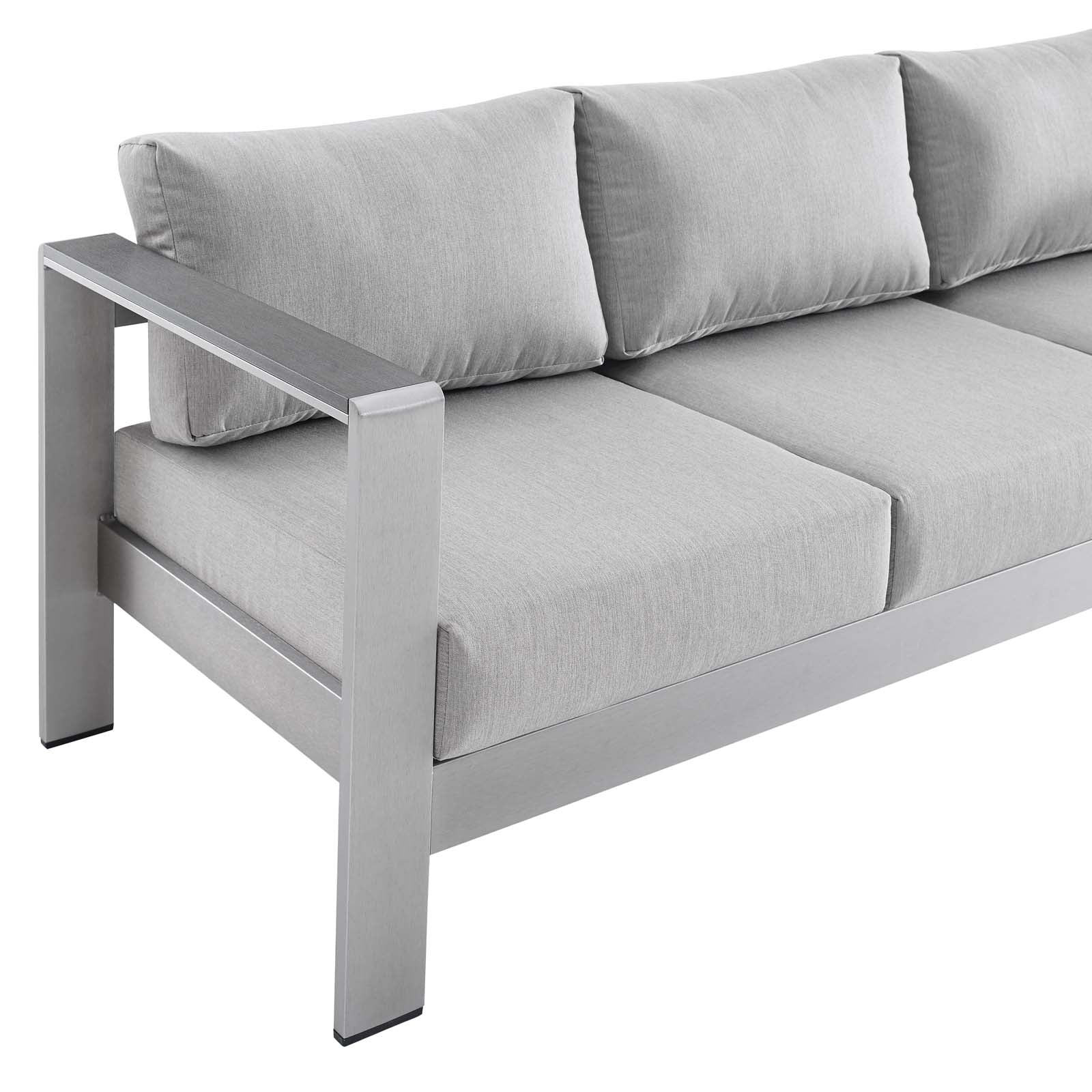 Shore Sunbrella® Fabric Aluminum Outdoor Patio Sofa - East Shore Modern Home Furnishings