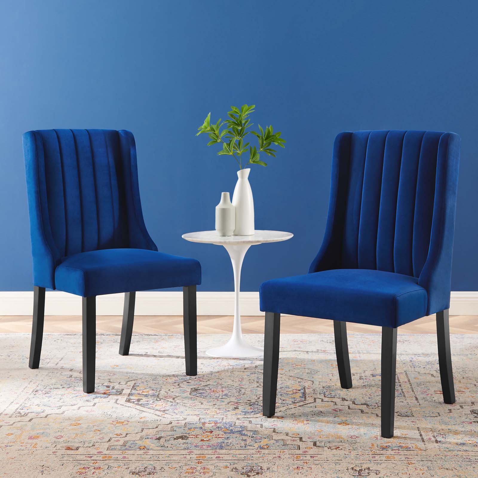 Renew Parsons Performance Velvet Dining Side Chairs - Set of 2