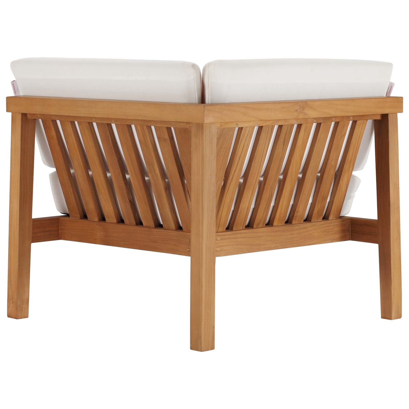Bayport Outdoor Patio Teak Wood 3-Piece Sectional Sofa Set