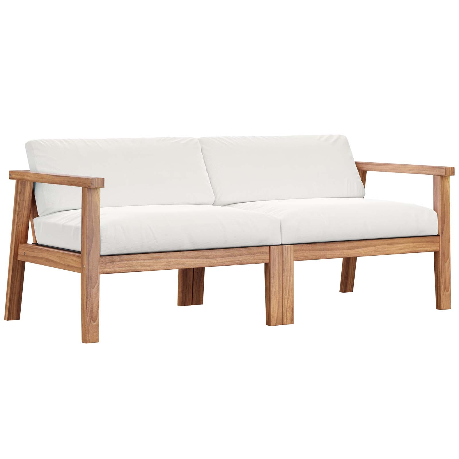 Bayport Outdoor Patio Teak Wood 2-Seater Loveseat - East Shore Modern Home Furnishings