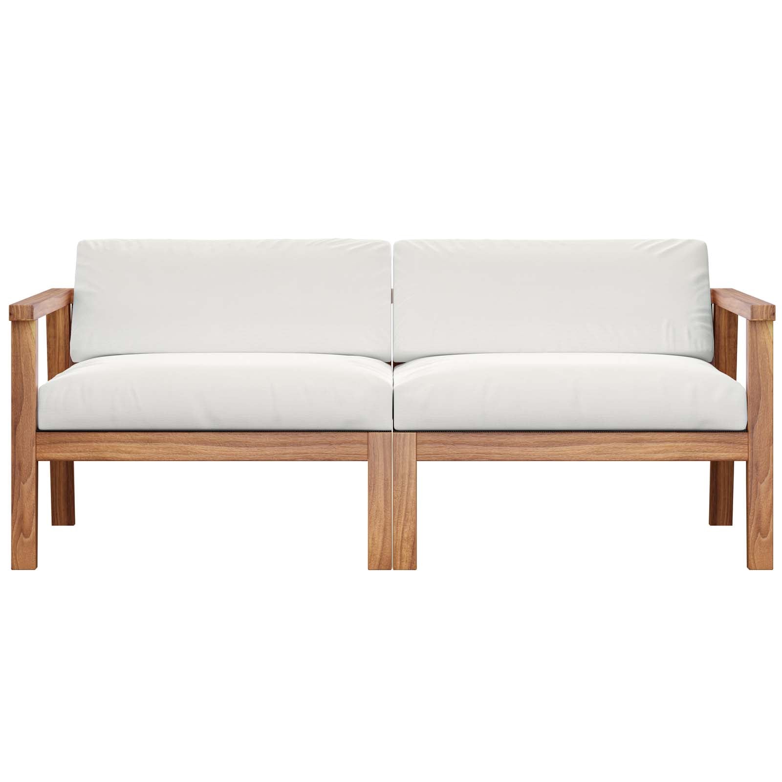 Bayport Outdoor Patio Teak Wood 2-Seater Loveseat - East Shore Modern Home Furnishings