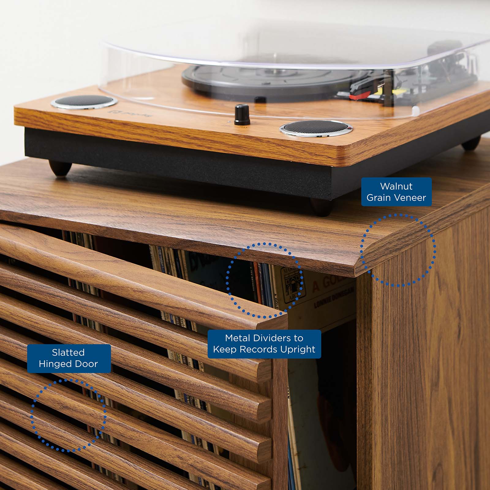 Render Vinyl Record Display Stand - East Shore Modern Home Furnishings