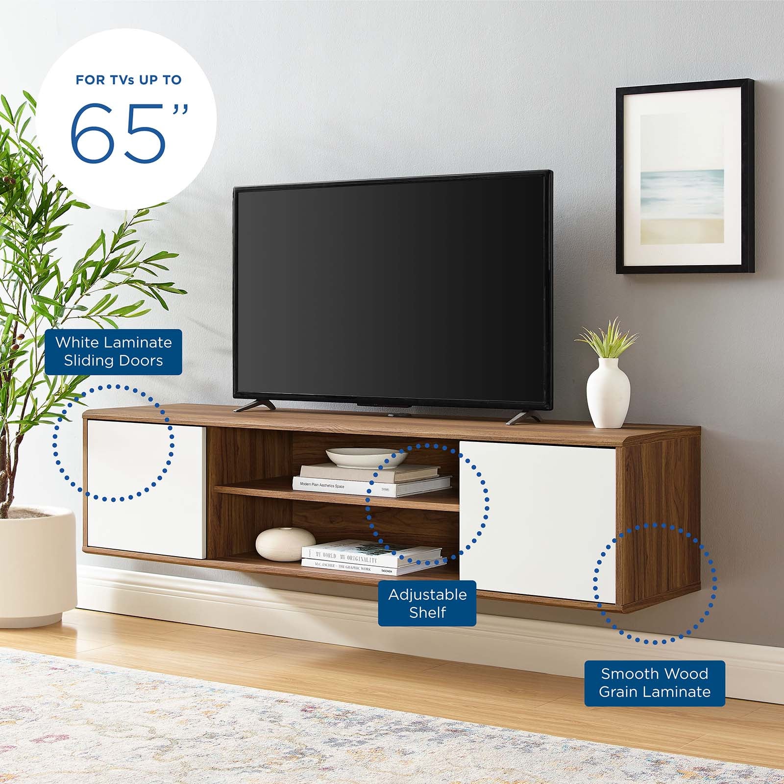 Transmit 60" Wall Mount TV Stand