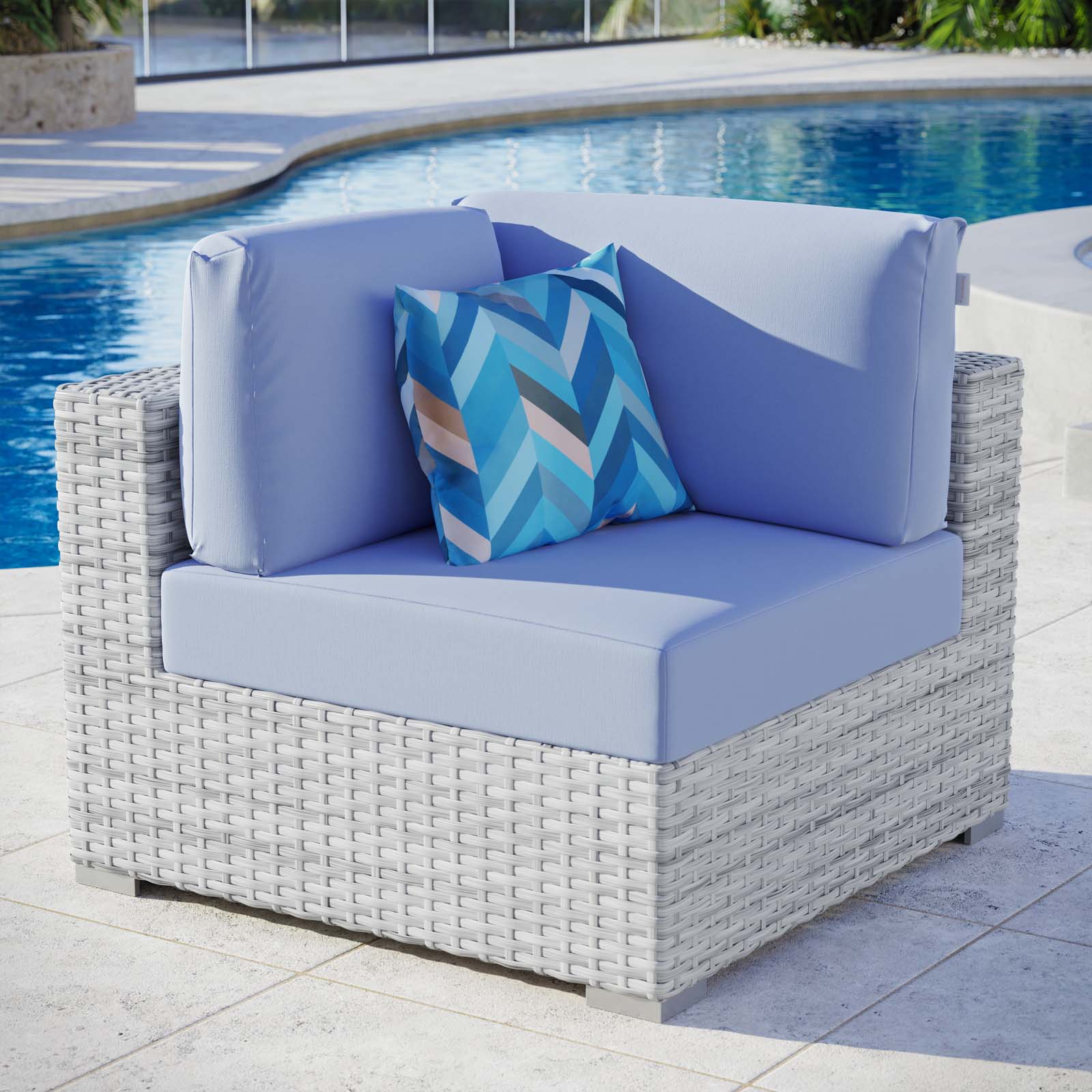 Convene Outdoor Patio Corner Chair - East Shore Modern Home Furnishings