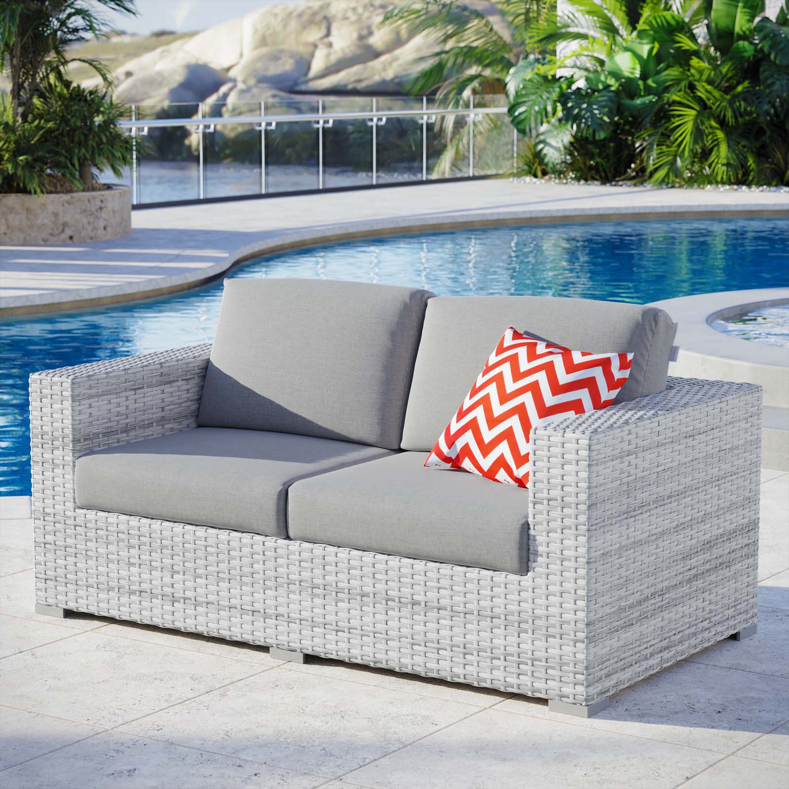 Convene Outdoor Patio Loveseat - East Shore Modern Home Furnishings