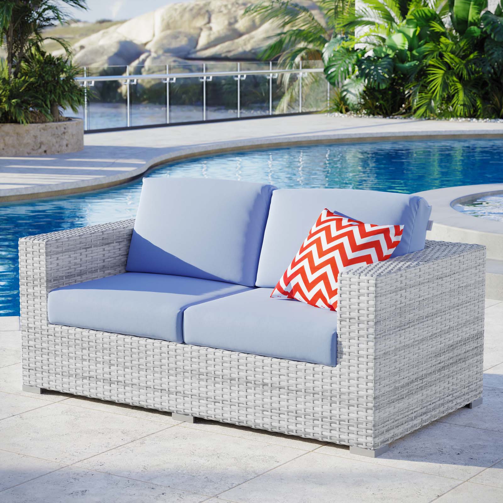 Convene Outdoor Patio Loveseat - East Shore Modern Home Furnishings