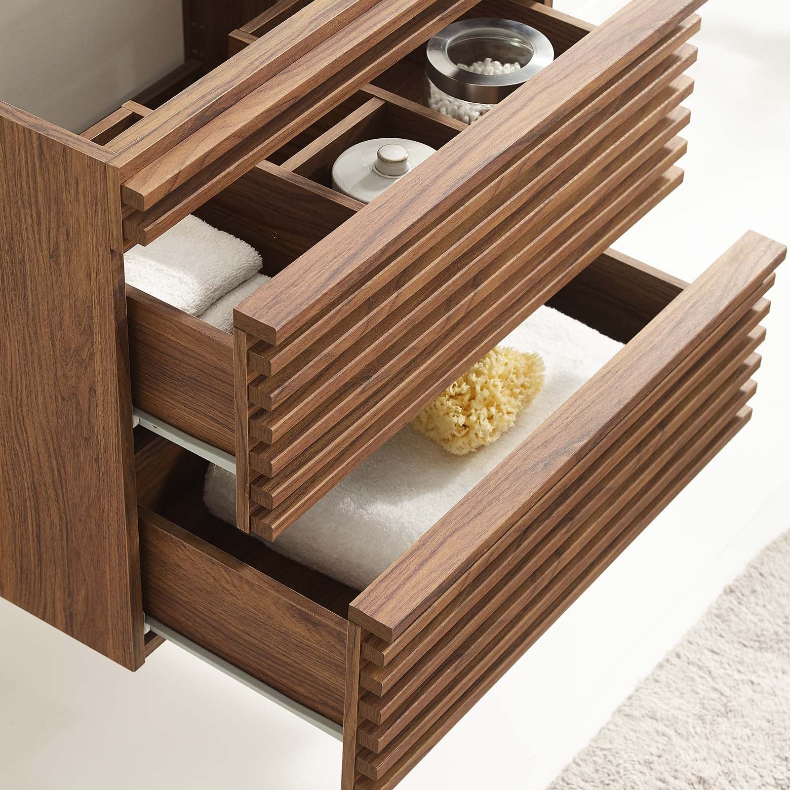 Render 24" Wall-Mount Bathroom Vanity Cabinet (Sink Basin Not Included) - East Shore Modern Home Furnishings