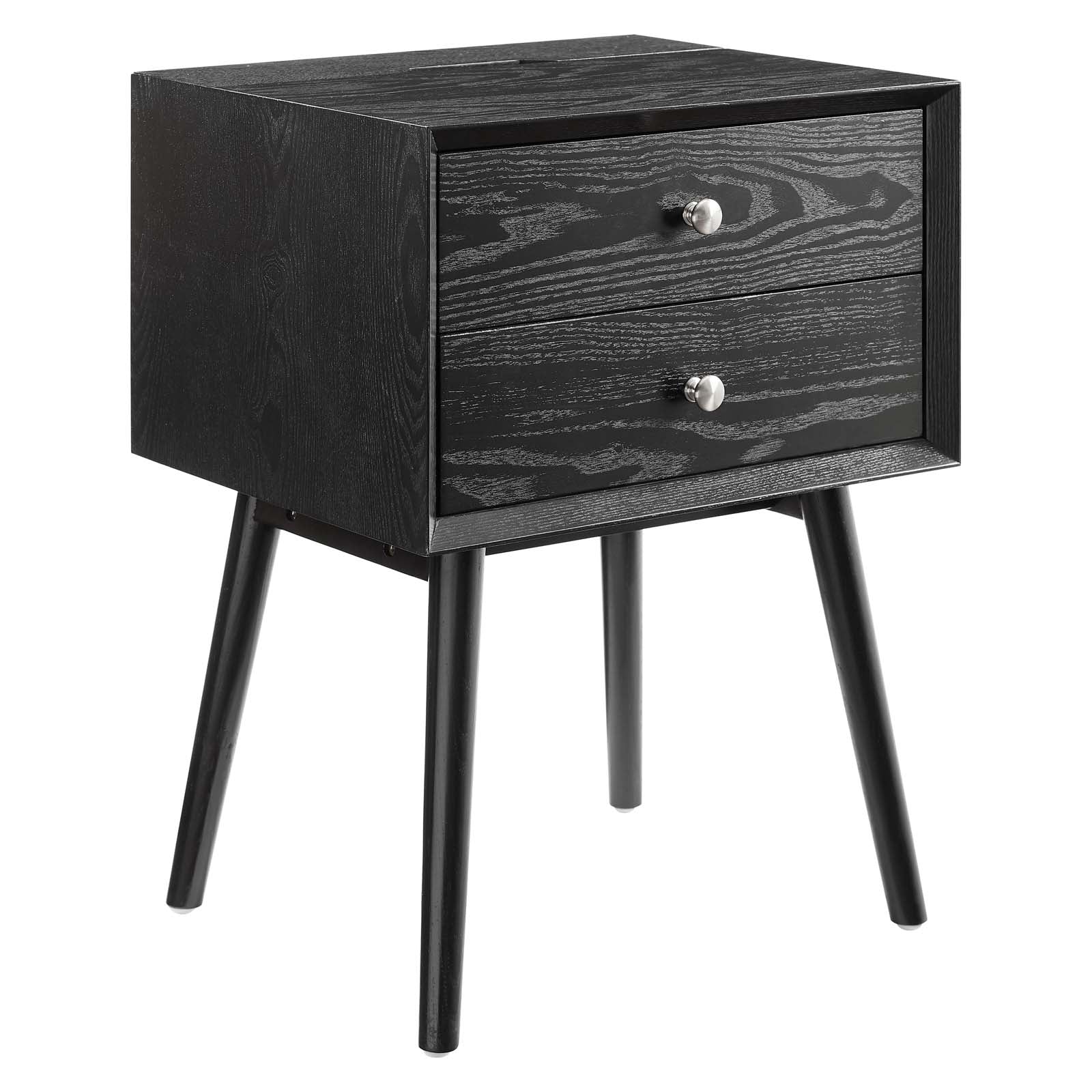 Ember Wood Nightstand With USB Ports - East Shore Modern Home Furnishings