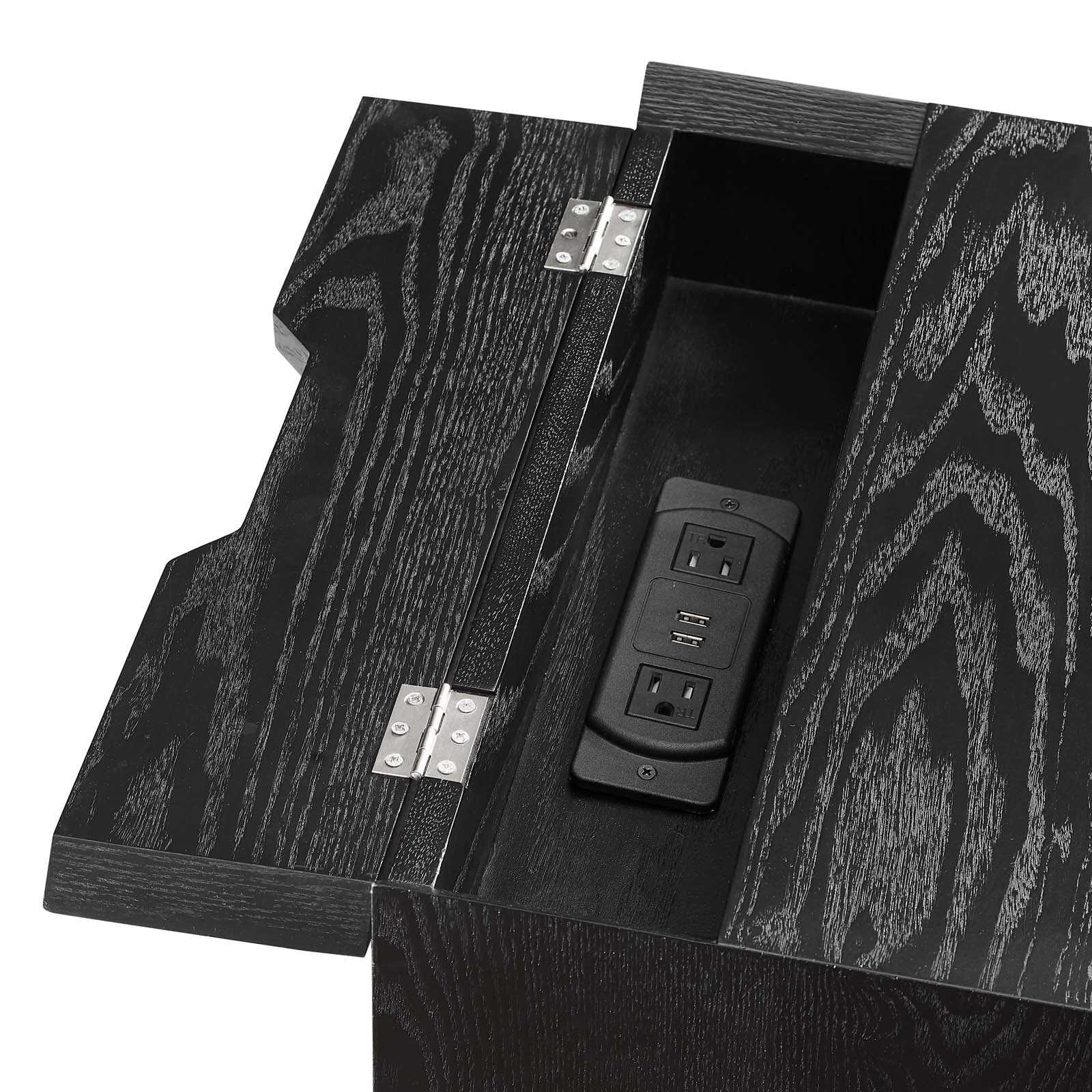 Ember Wood Nightstand With USB Ports - East Shore Modern Home Furnishings