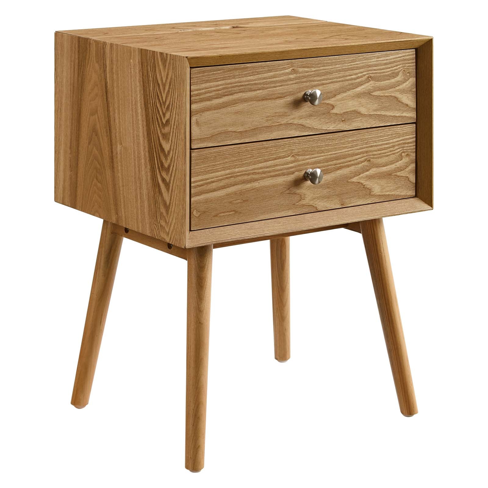 Ember Wood Nightstand With USB Ports - East Shore Modern Home Furnishings