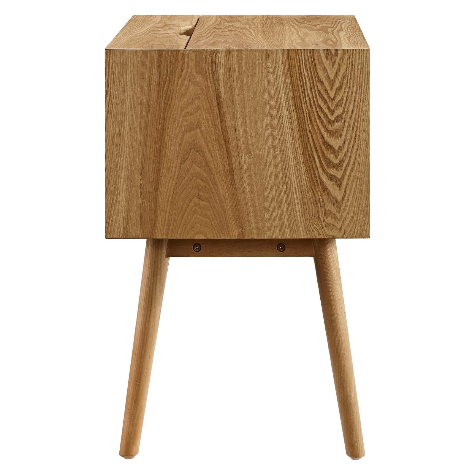 Ember Wood Nightstand With USB Ports - East Shore Modern Home Furnishings