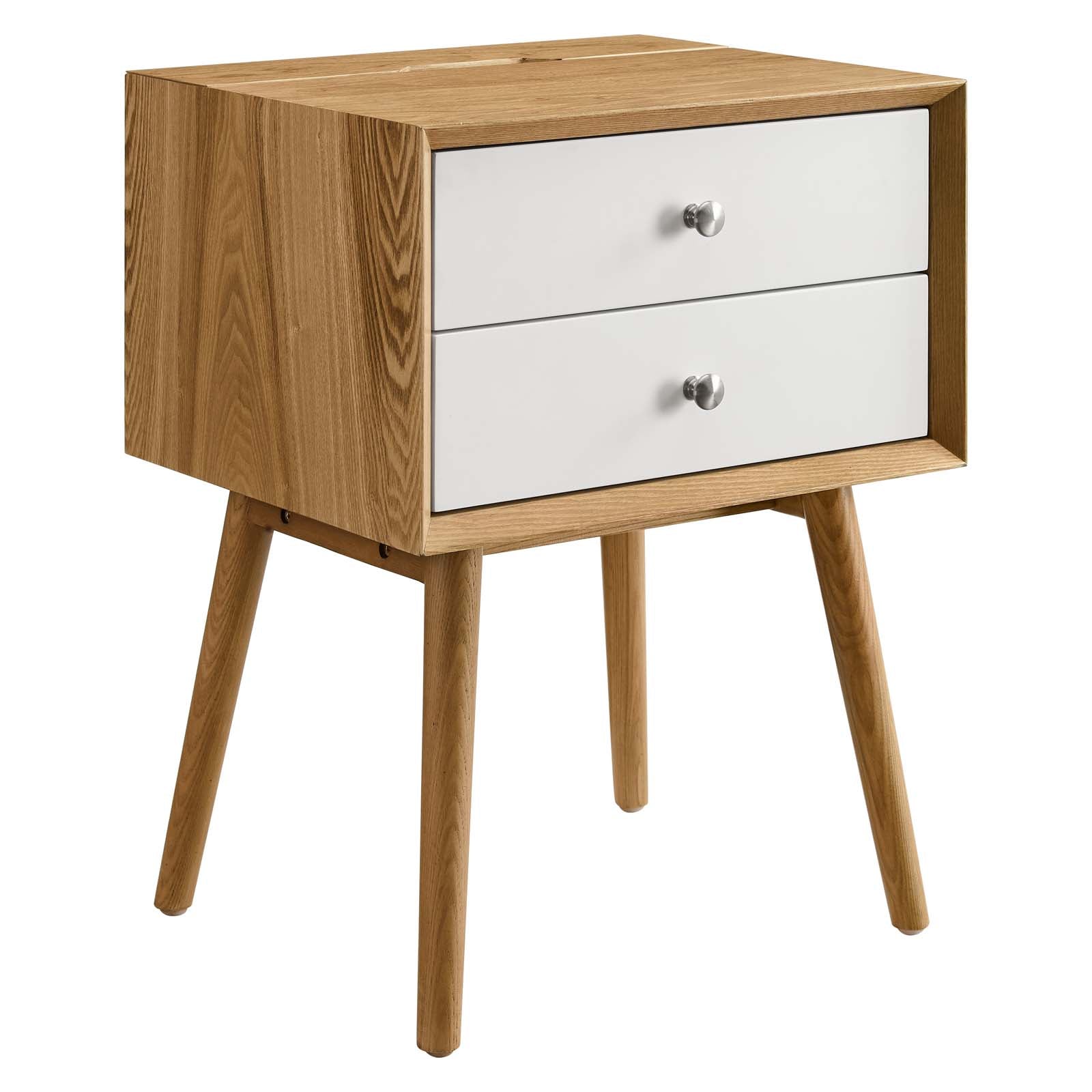 Ember Wood Nightstand With USB Ports - East Shore Modern Home Furnishings