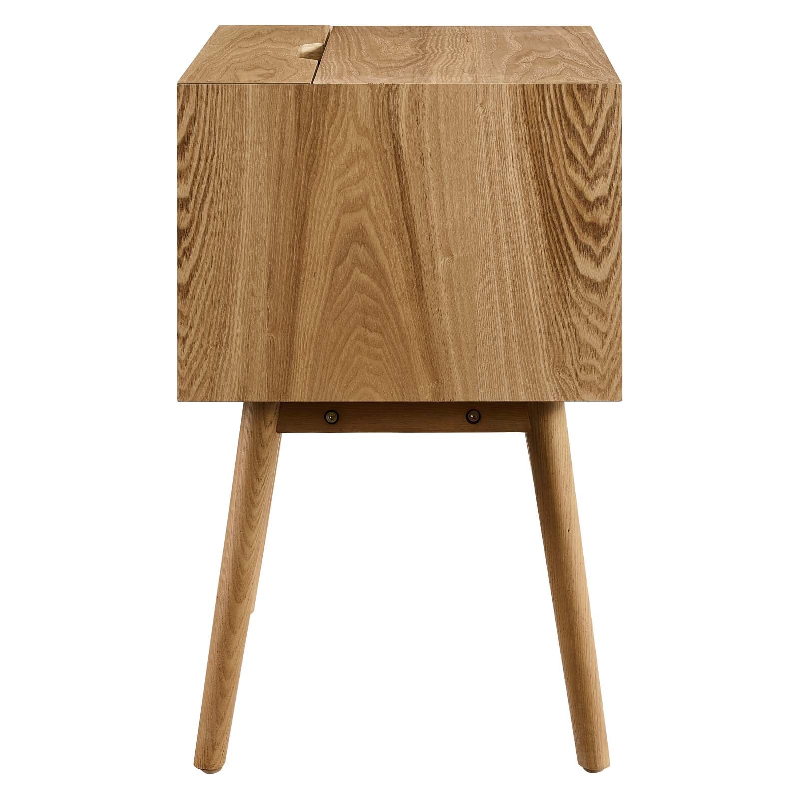 Ember Wood Nightstand With USB Ports - East Shore Modern Home Furnishings