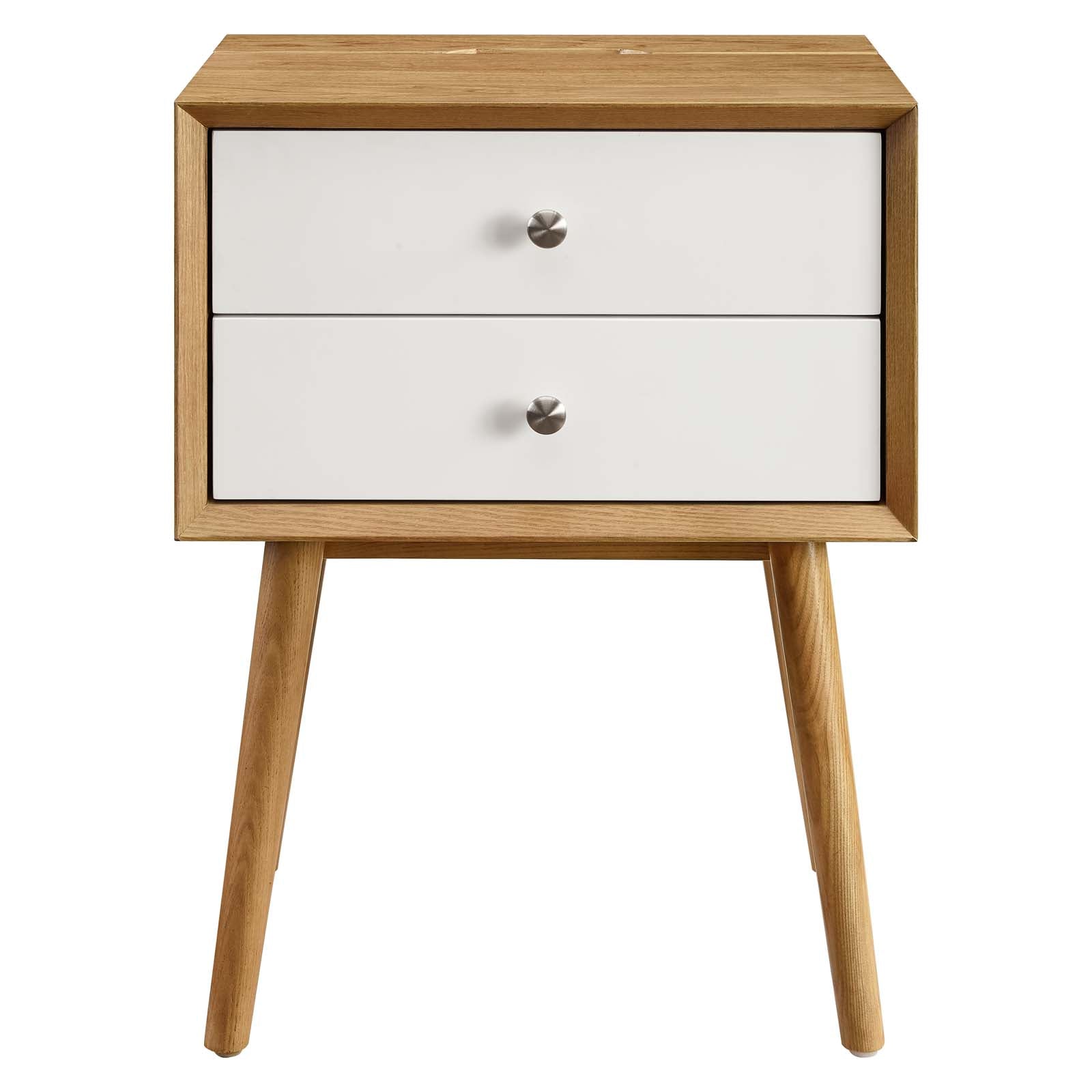 Ember Wood Nightstand With USB Ports - East Shore Modern Home Furnishings