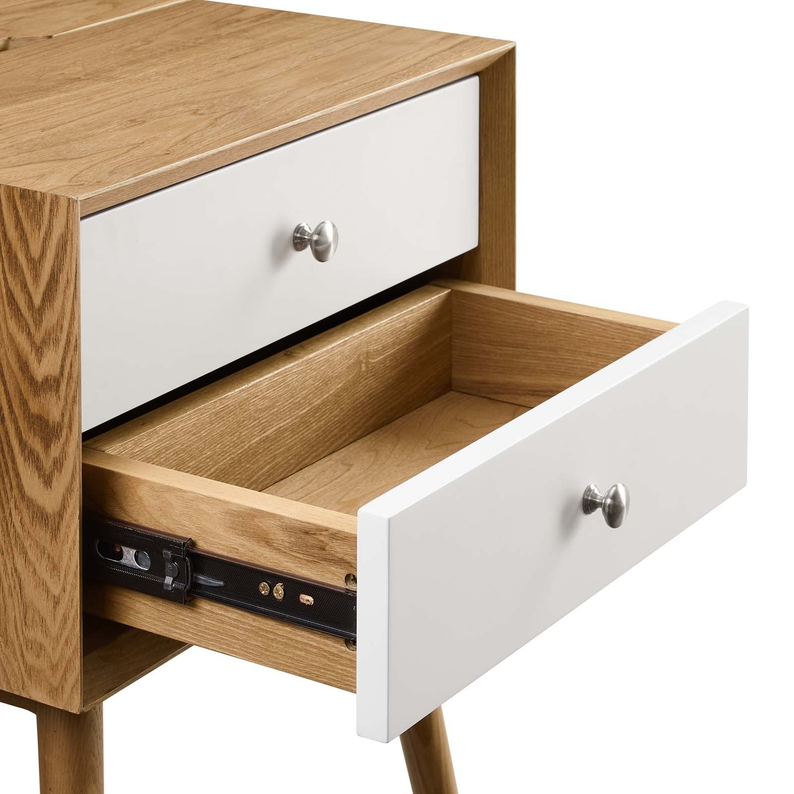 Ember Wood Nightstand With USB Ports - East Shore Modern Home Furnishings