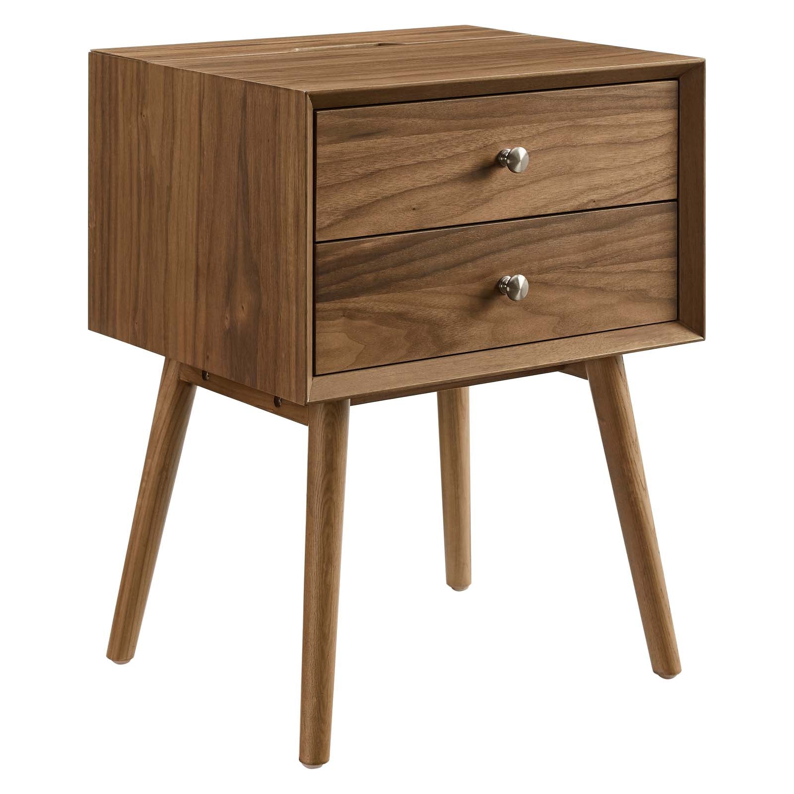 Ember Wood Nightstand With USB Ports - East Shore Modern Home Furnishings