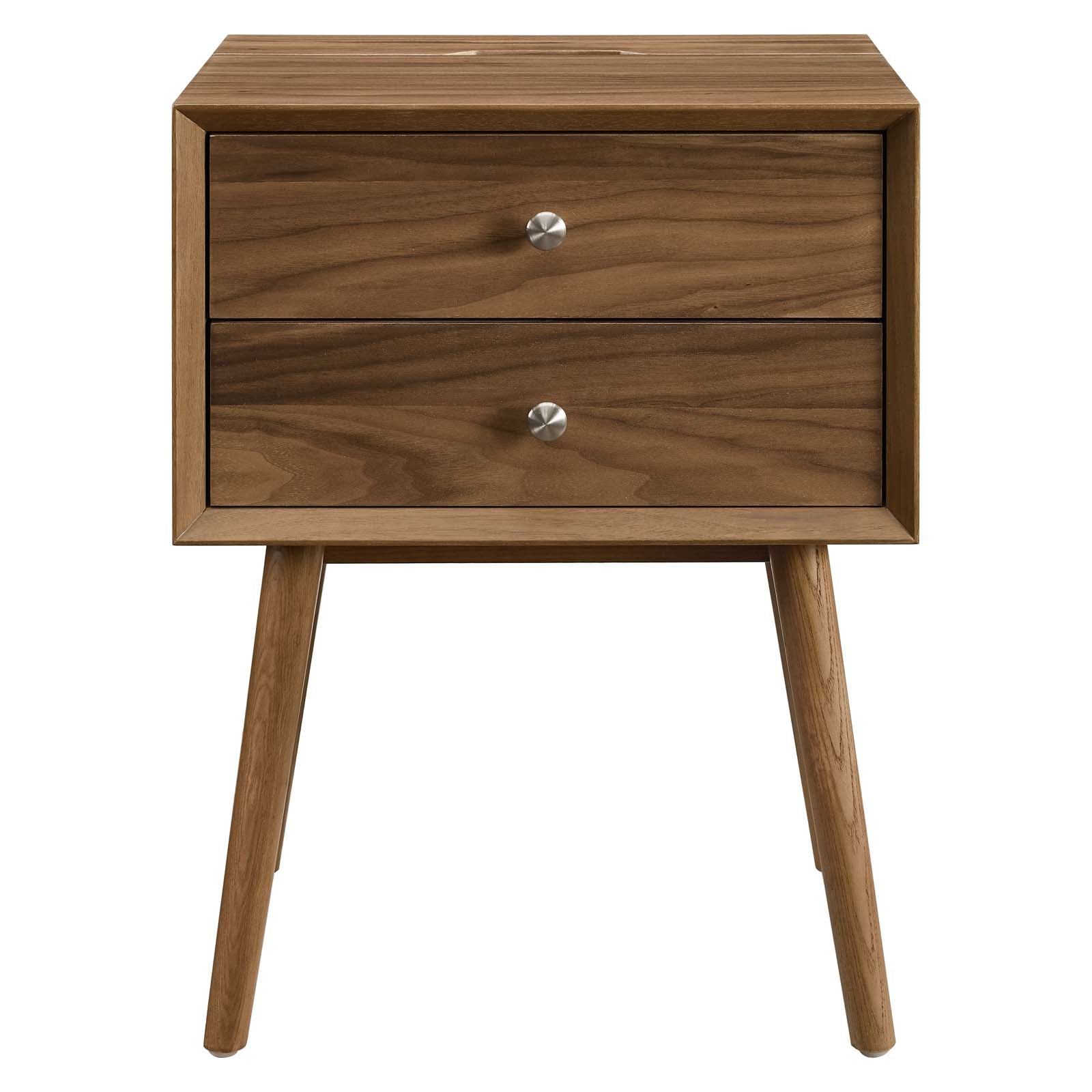 Ember Wood Nightstand With USB Ports - East Shore Modern Home Furnishings